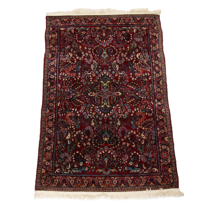 3'4 x 5'2 Hand-Knotted Persian Kirman Rug