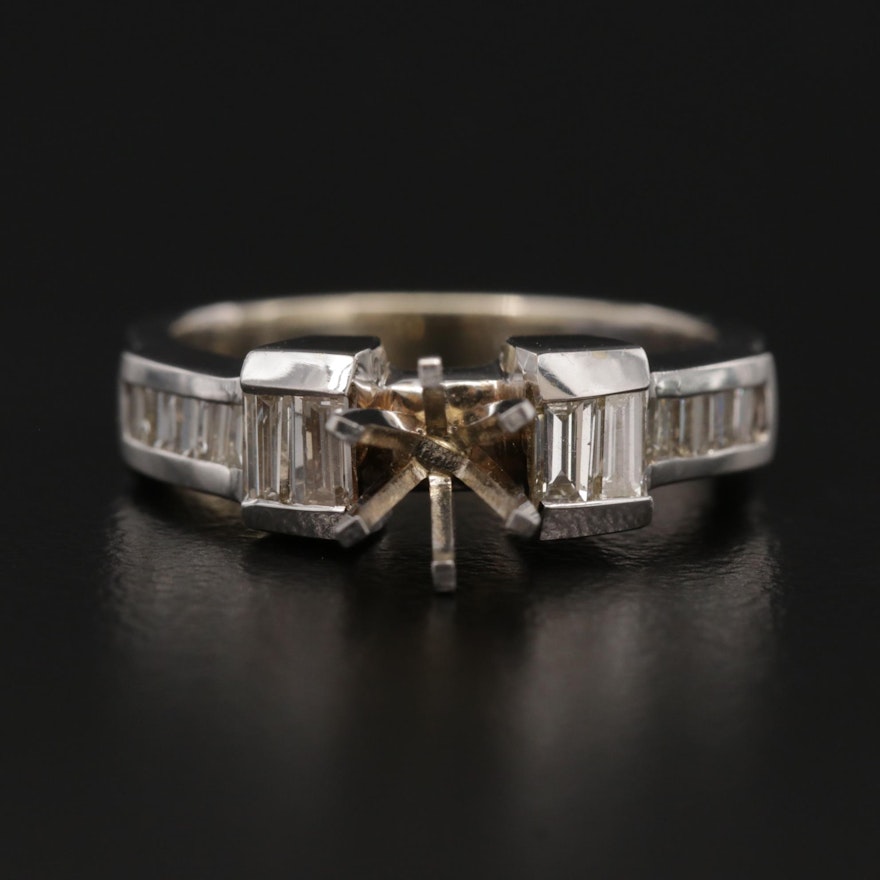 14K Diamond Semi Mount