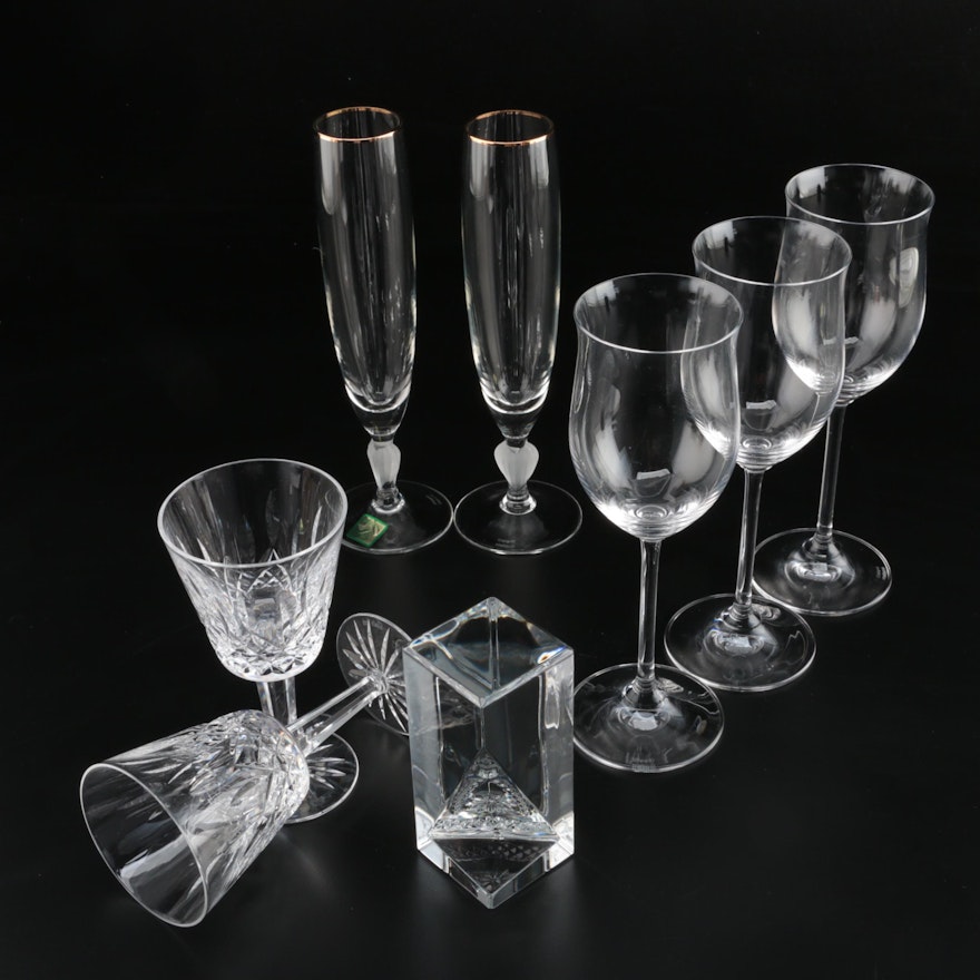 Marquis by Waterford and Waterford Crystal Stemware and Paperweight