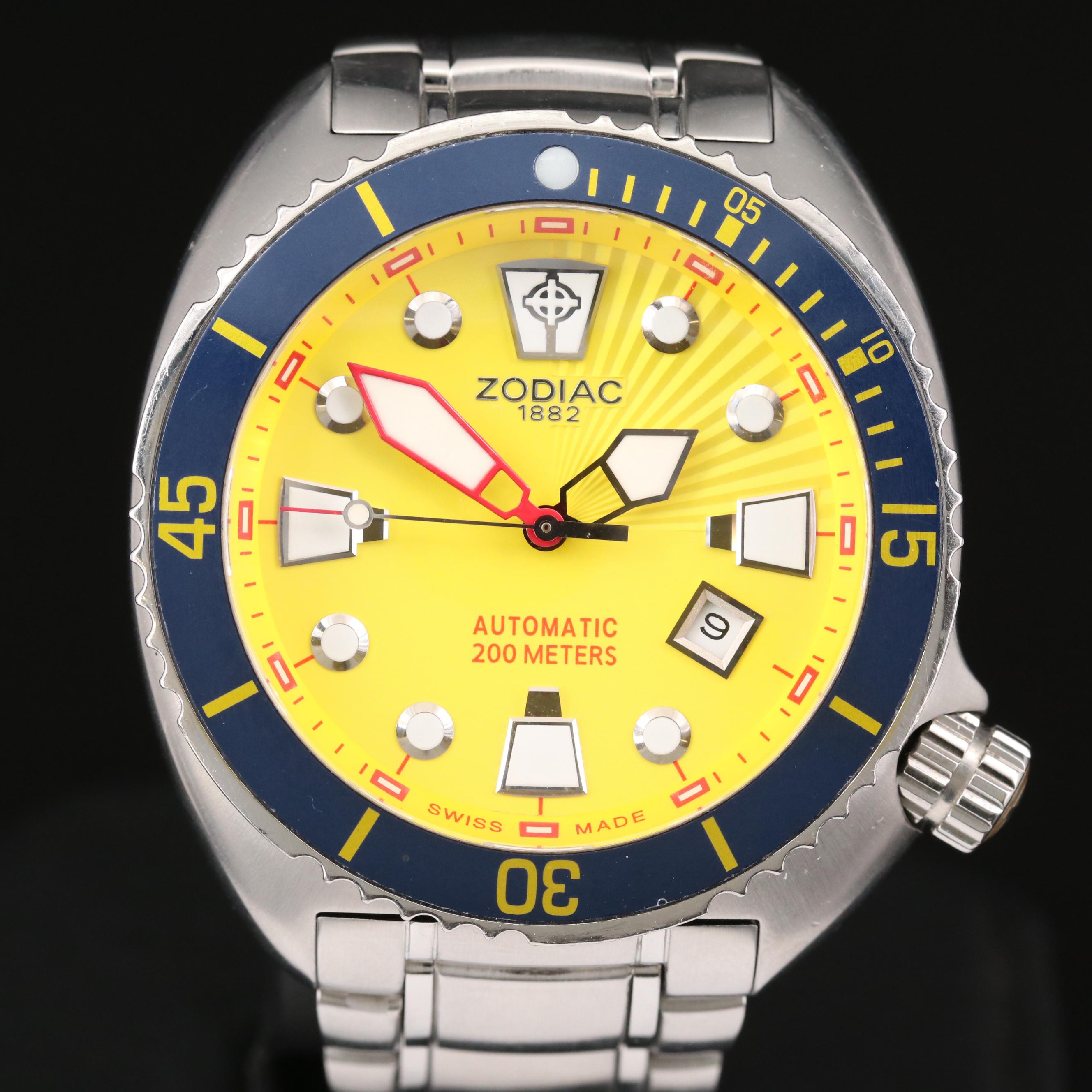 Zodiac Oceanaire Stainless Steel Automatic Watch, 1994