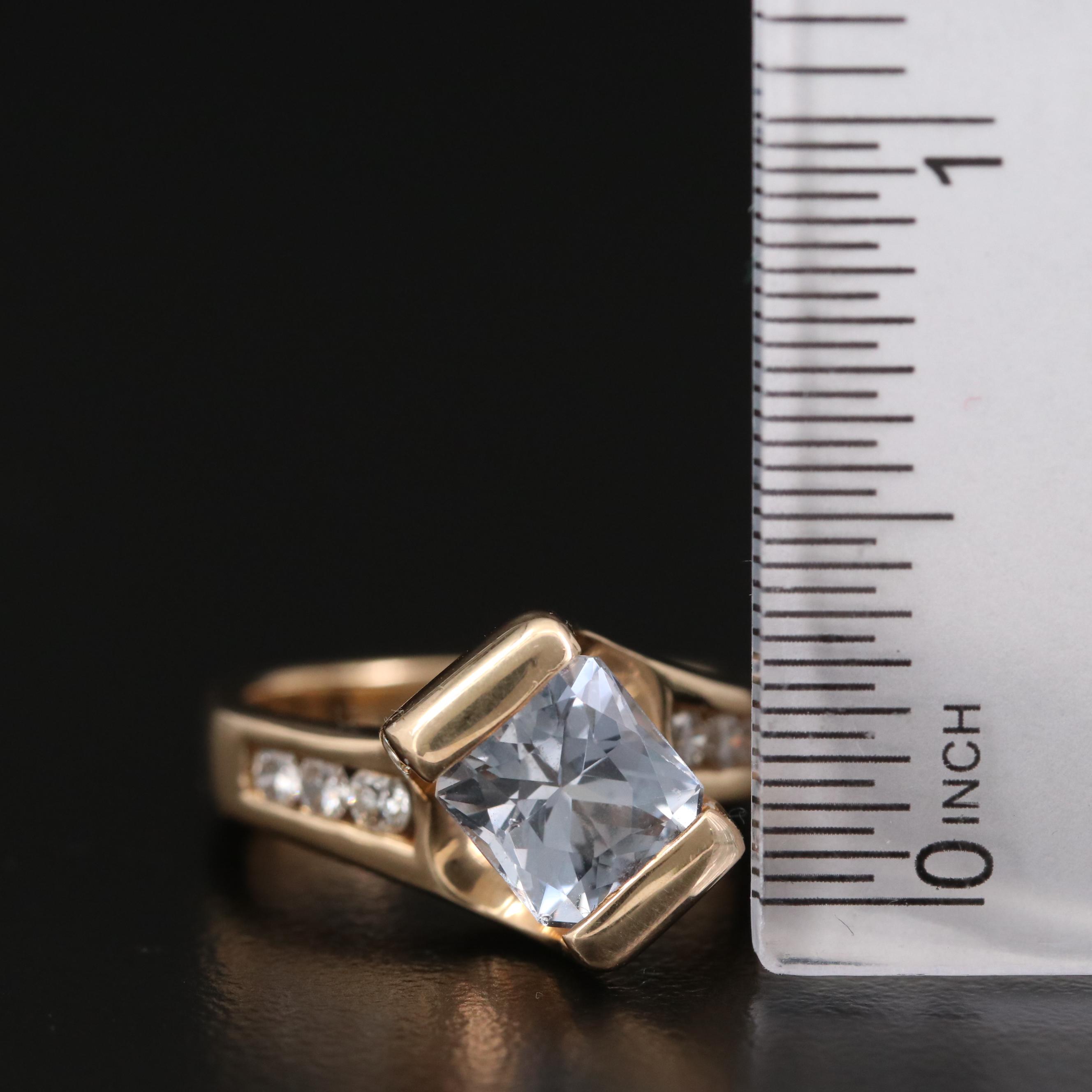 Mikhail Epelmann 14K Yellow Gold Sapphire and Diamond Ring