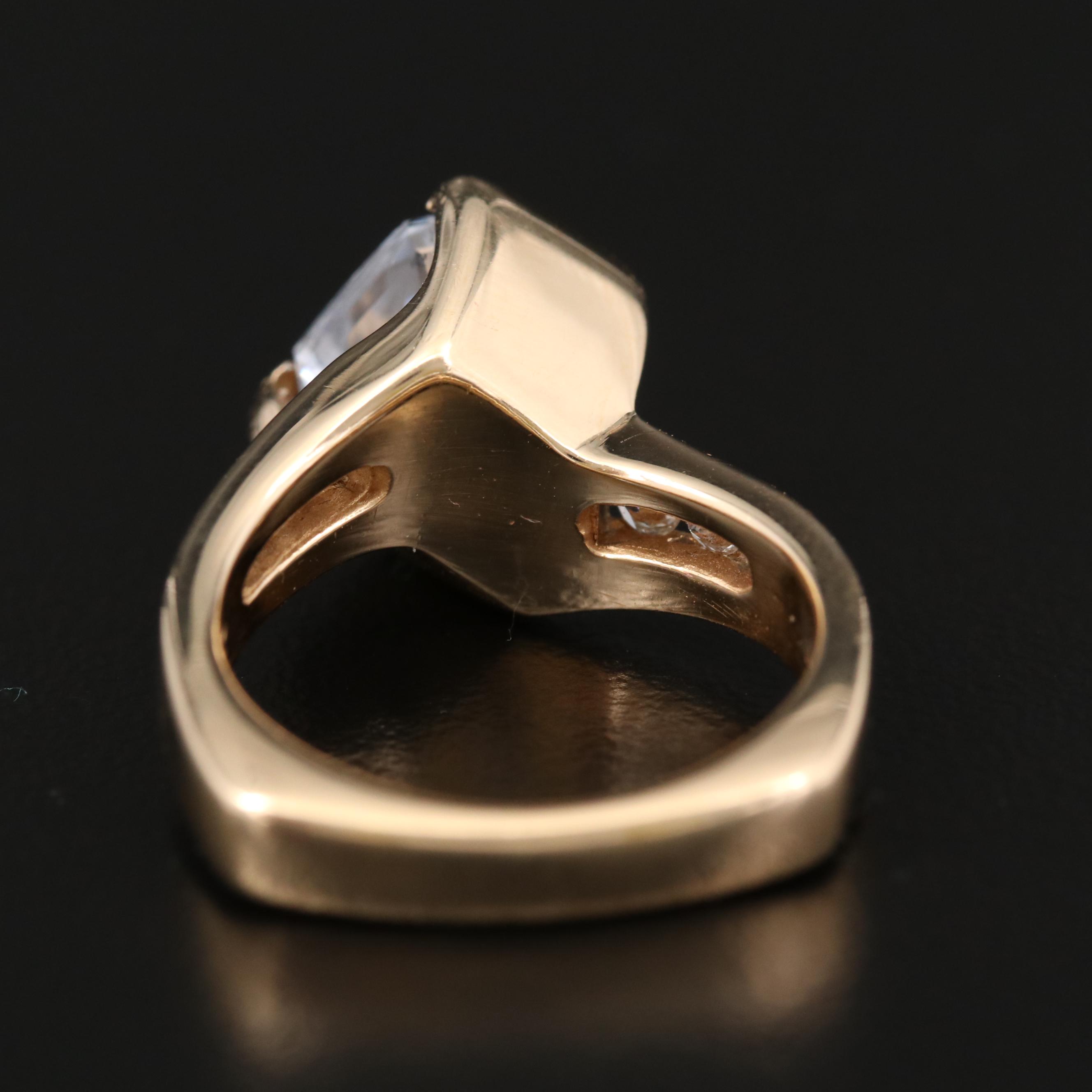 Mikhail Epelmann 14K Yellow Gold Sapphire and Diamond Ring