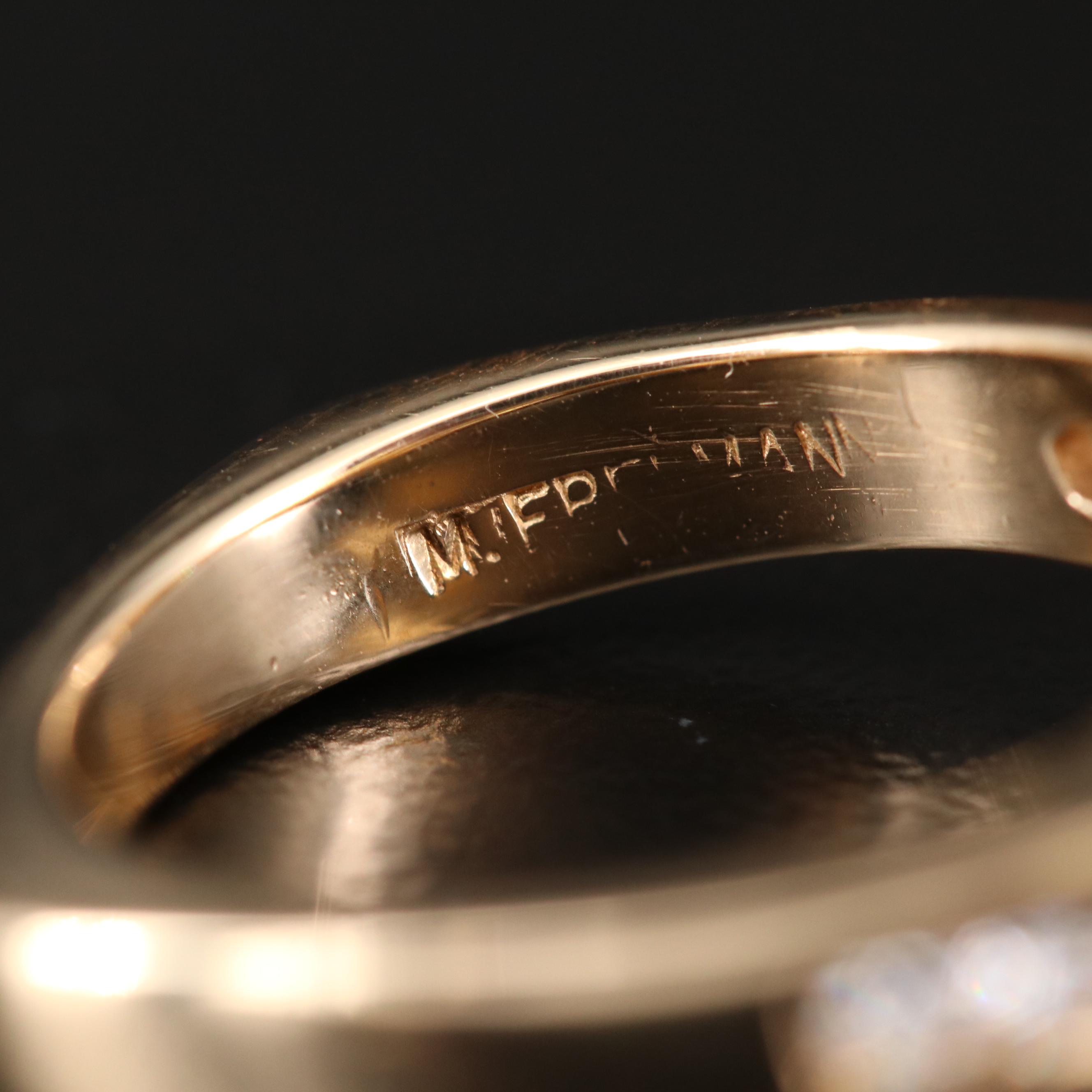 Mikhail Epelmann 14K Yellow Gold Sapphire and Diamond Ring