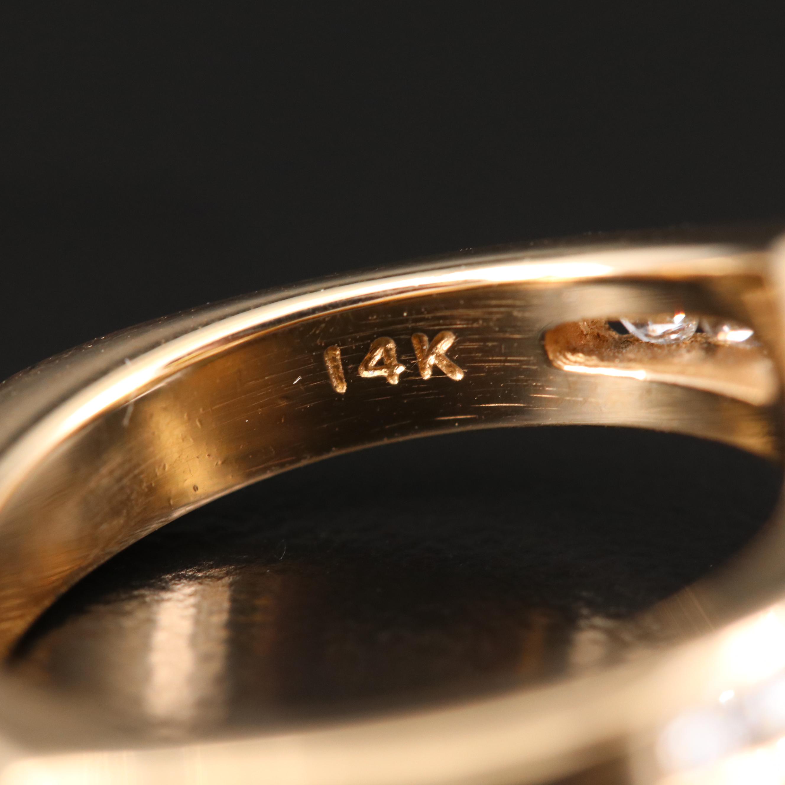 Mikhail Epelmann 14K Yellow Gold Sapphire and Diamond Ring