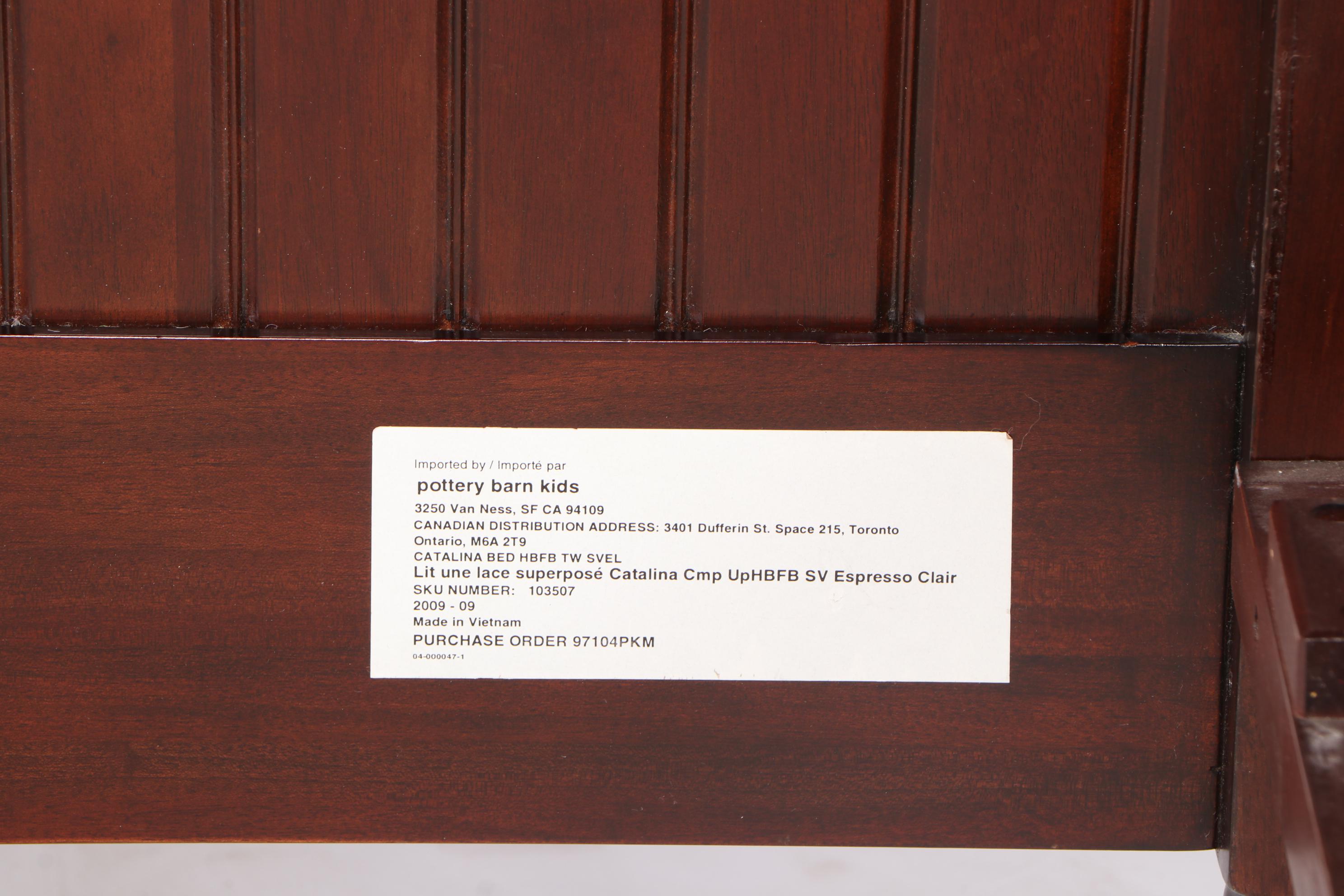 Pottery Barn Kids Matching Cherry Finish Twin Size Bed Frames, Contemporary