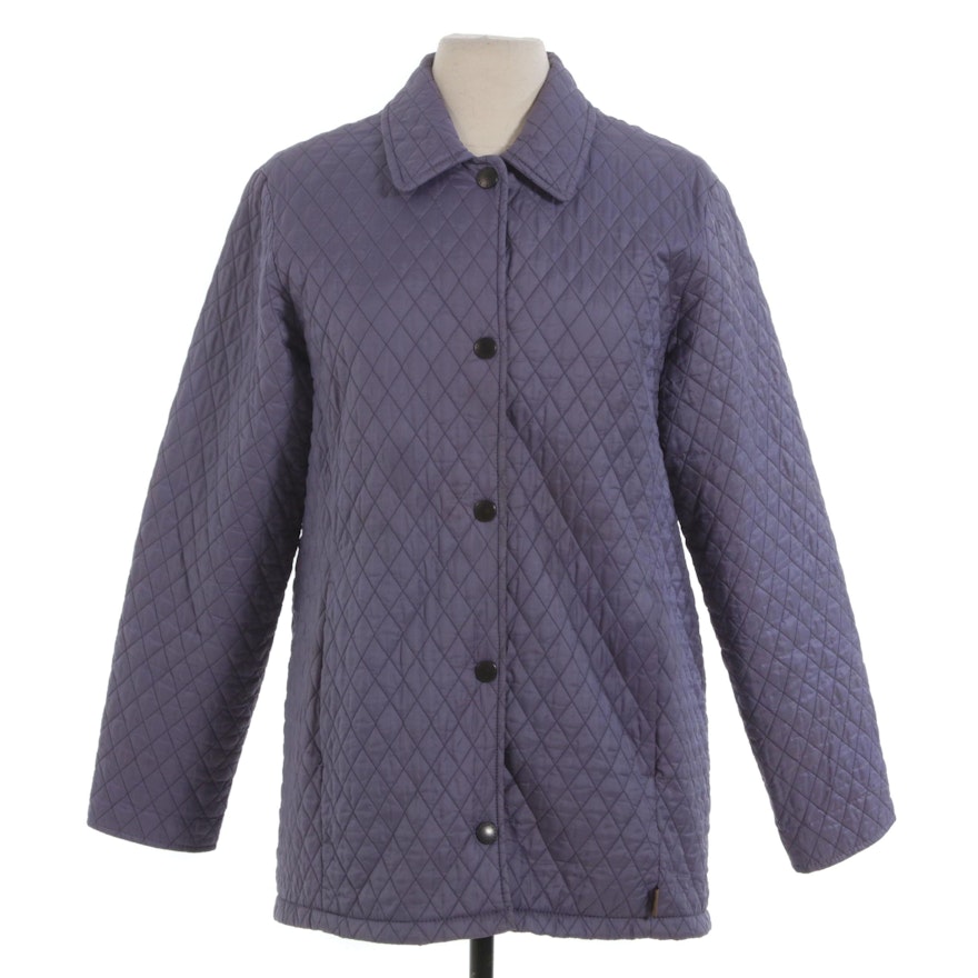 Barbour Quilted Nylon Jacket in Lilac