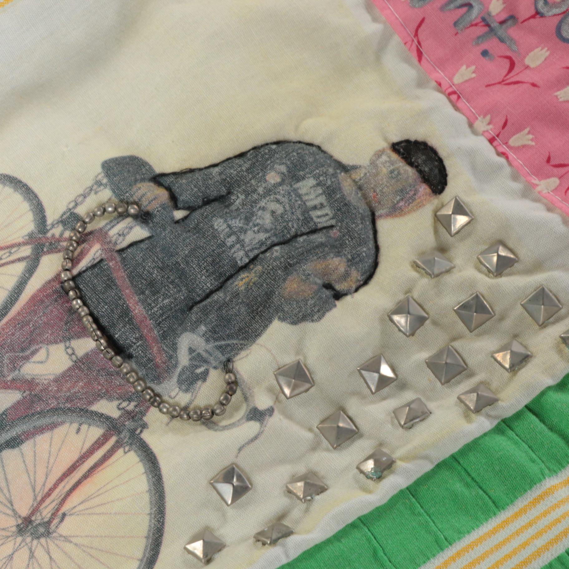 Fiber Art Assemblage Wall Hanging Attributed to Barbara Hershey