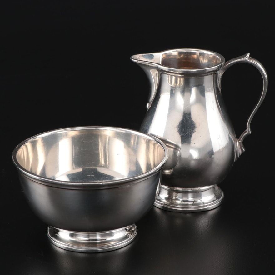 TIffany & Co. Revere Style Sterling Creamer and Sugar, 1947-1956