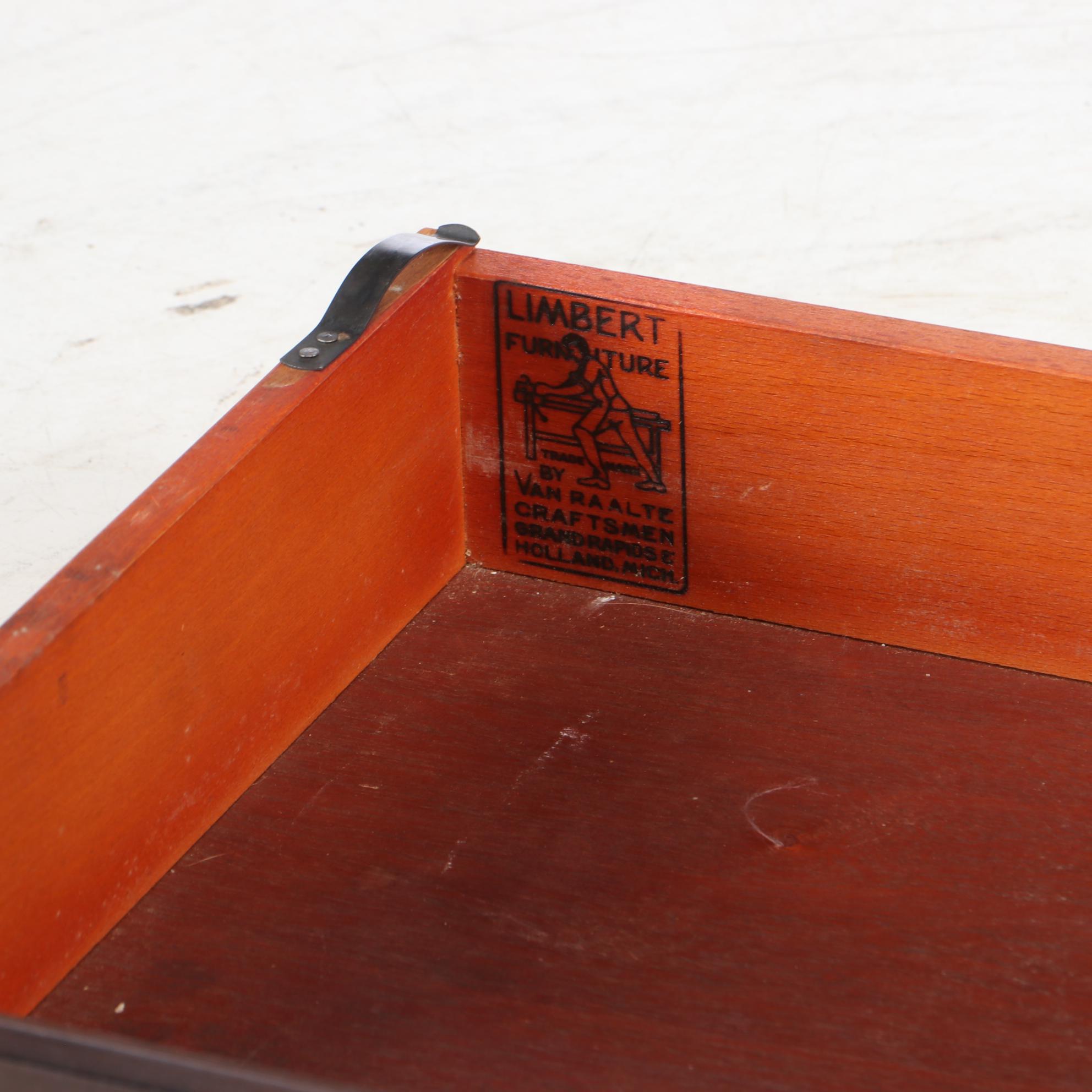 Limbert Federal Style Mahogany-Veneered and Stained China Cabinet, circa 1930