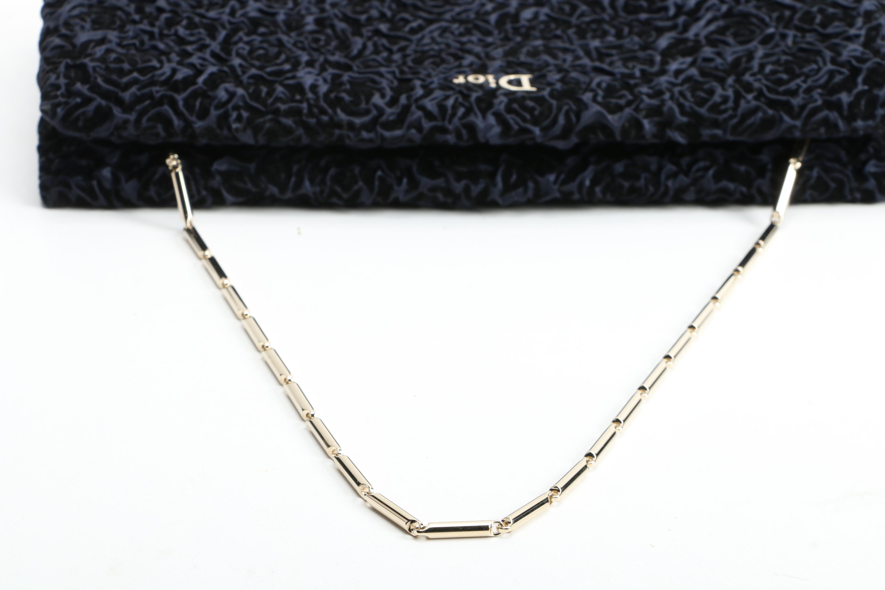 Christian Dior Midnight Blue Blooming Clutch with Gift Bag Signed by Susan Lucci