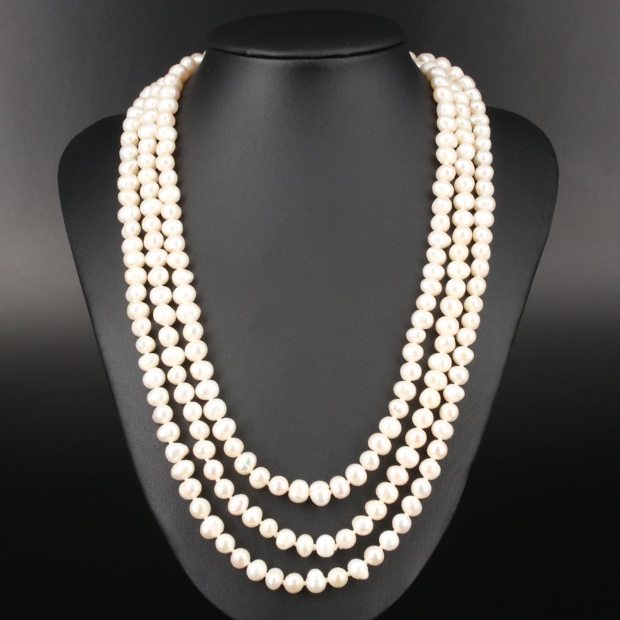 Cultured Pearl Endless Strand Necklace