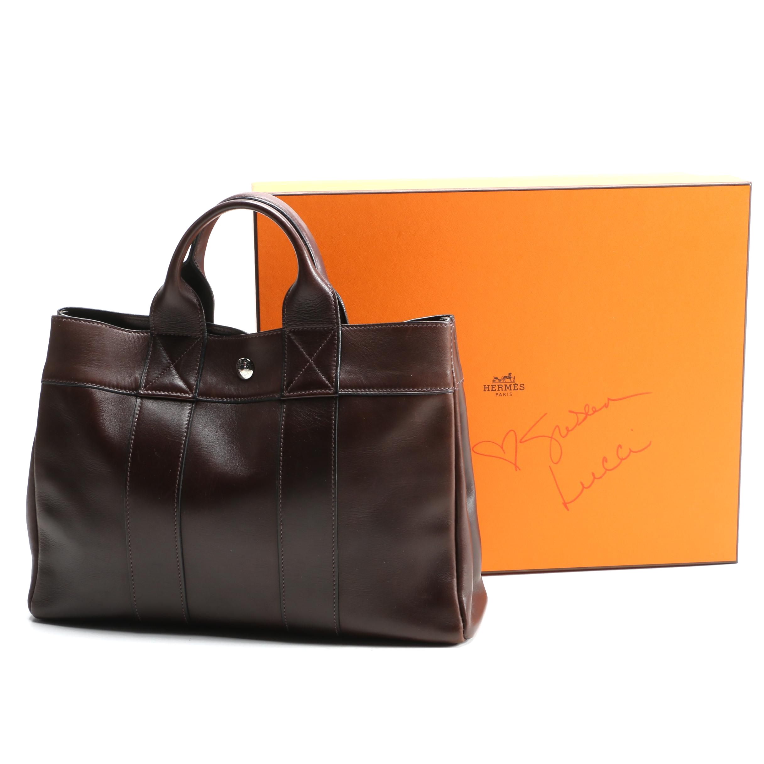 Hermès Fourre Tout PM in Cocoa Box Calf Leather with Box Signed by Susan Lucci