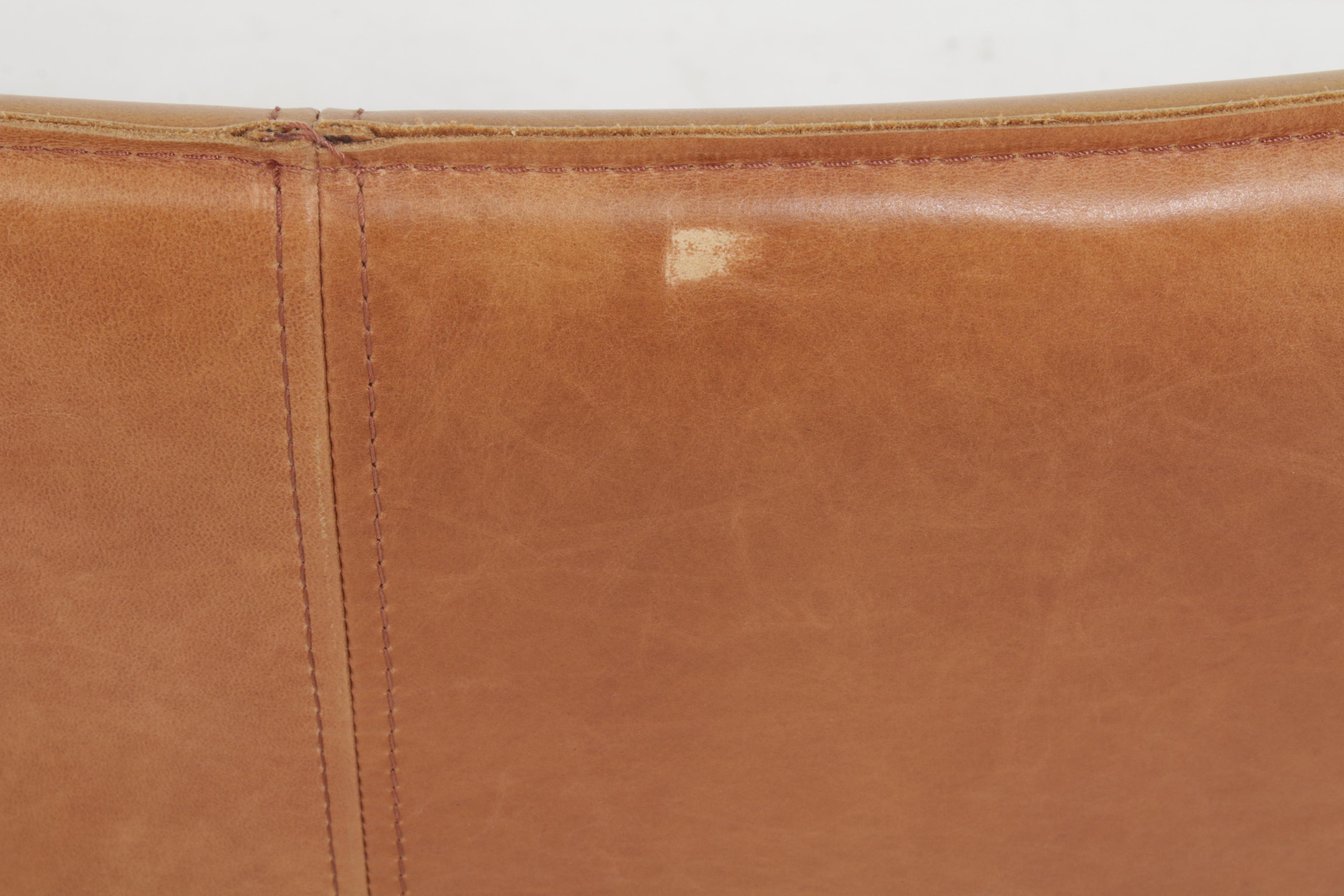 West Elm "Slope" Leather Lounge Chair in "Saddle"