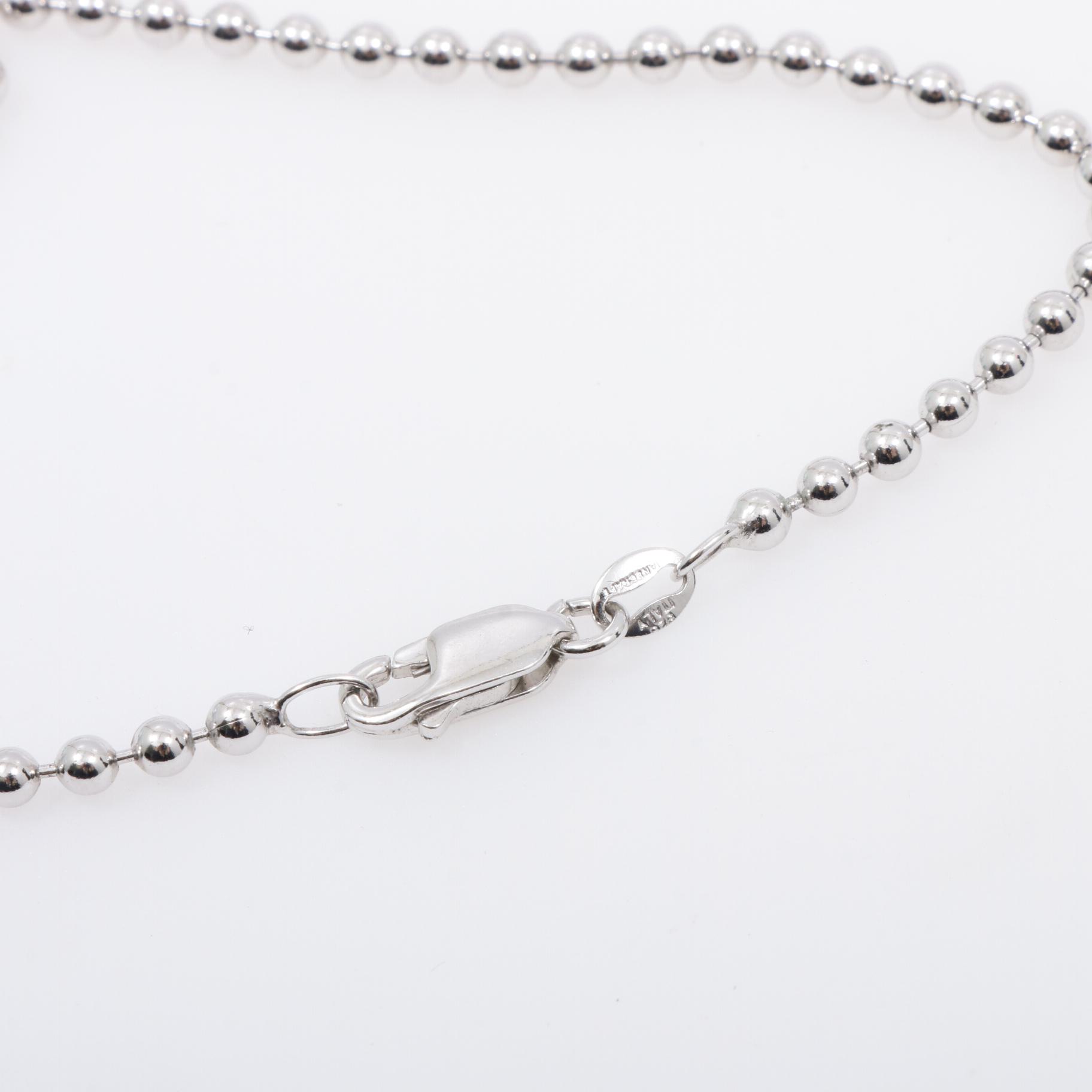 Pandora Sterling Lantern Charm on Danecraft Sterling Bead Chain Necklace