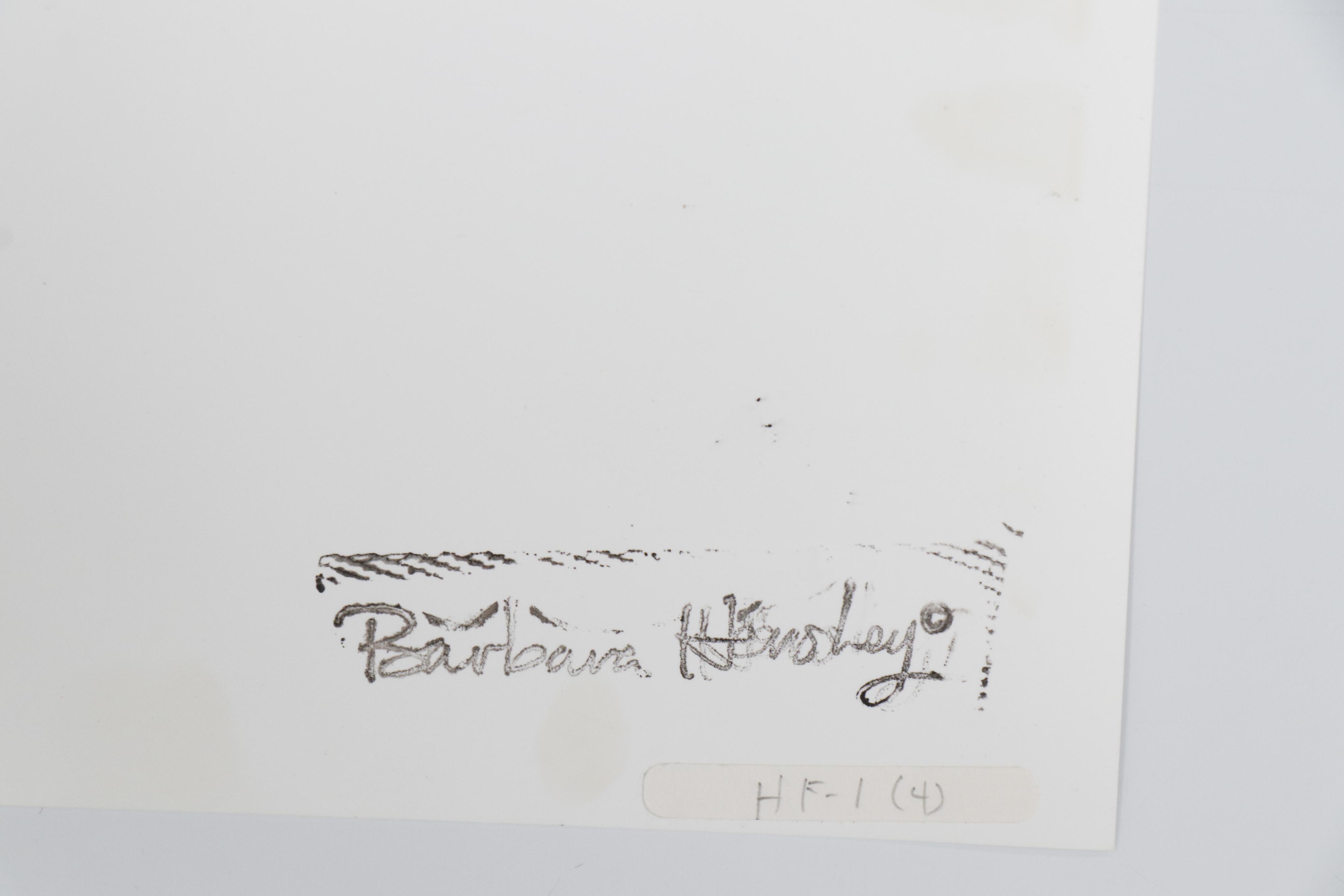 Barbara Hershey Abstract Figural Cliché Verre Photograph "The Fragility of Life"