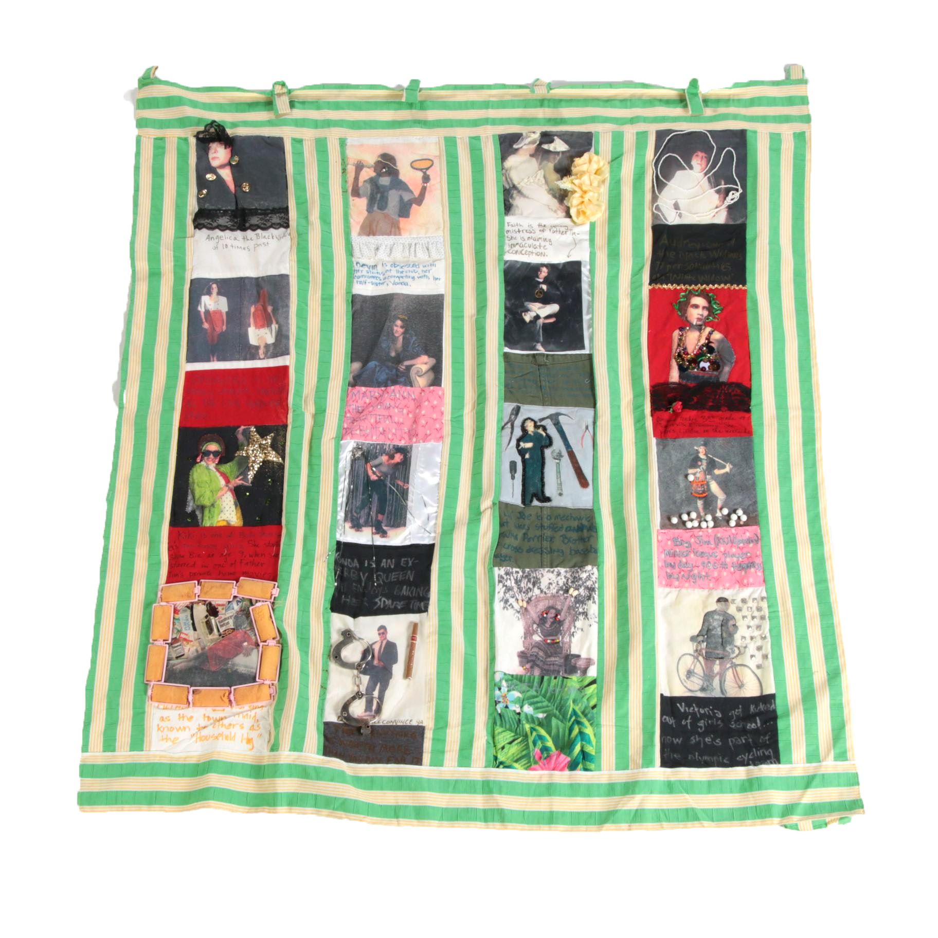 Fiber Art Assemblage Wall Hanging Attributed to Barbara Hershey