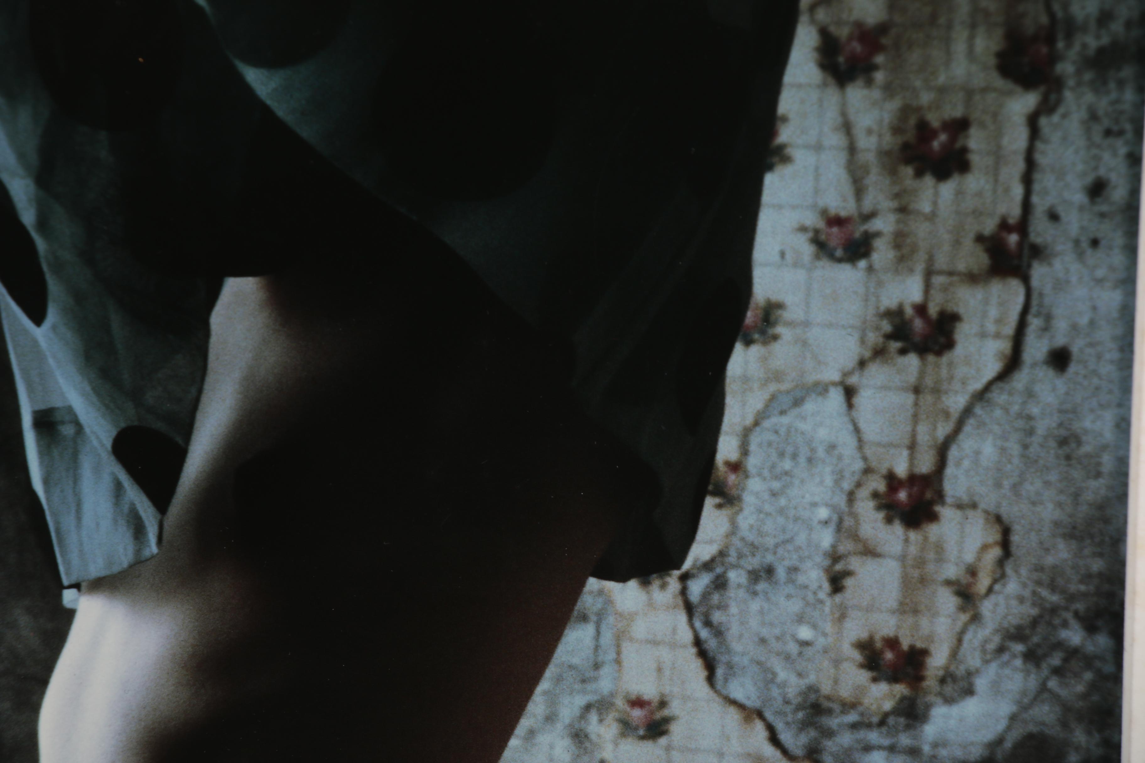 Barbara Hershey Figural Cliché Verre Photograph "Female Nude with Spotted Dress"