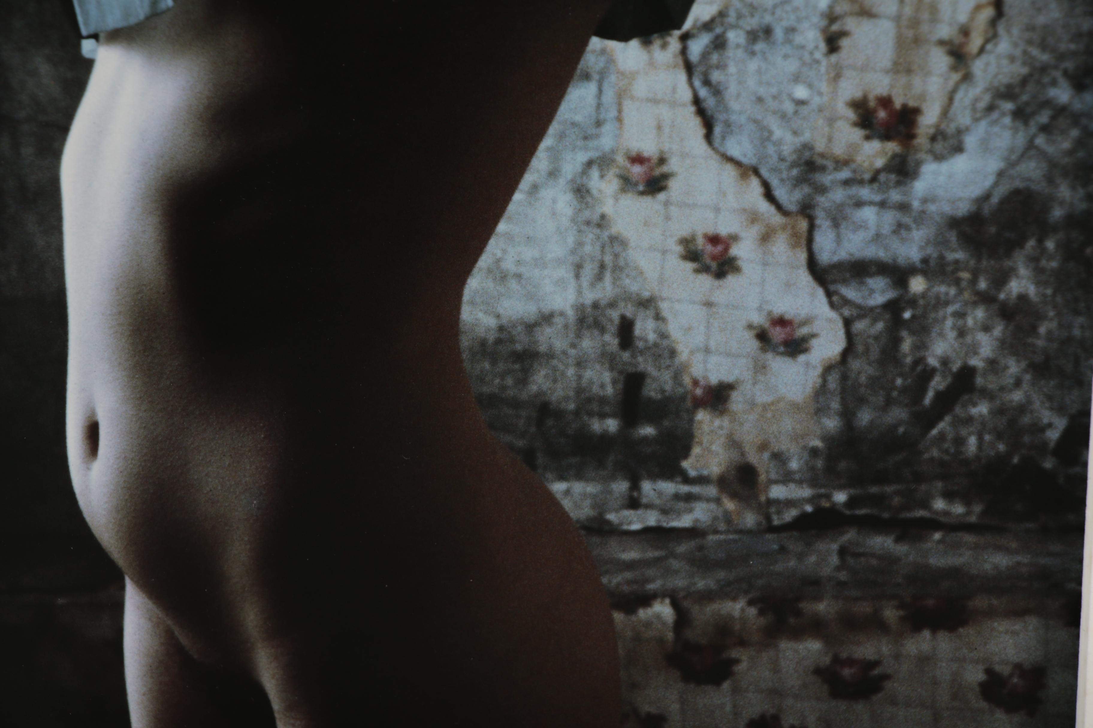 Barbara Hershey Figural Cliché Verre Photograph "Female Nude with Spotted Dress"