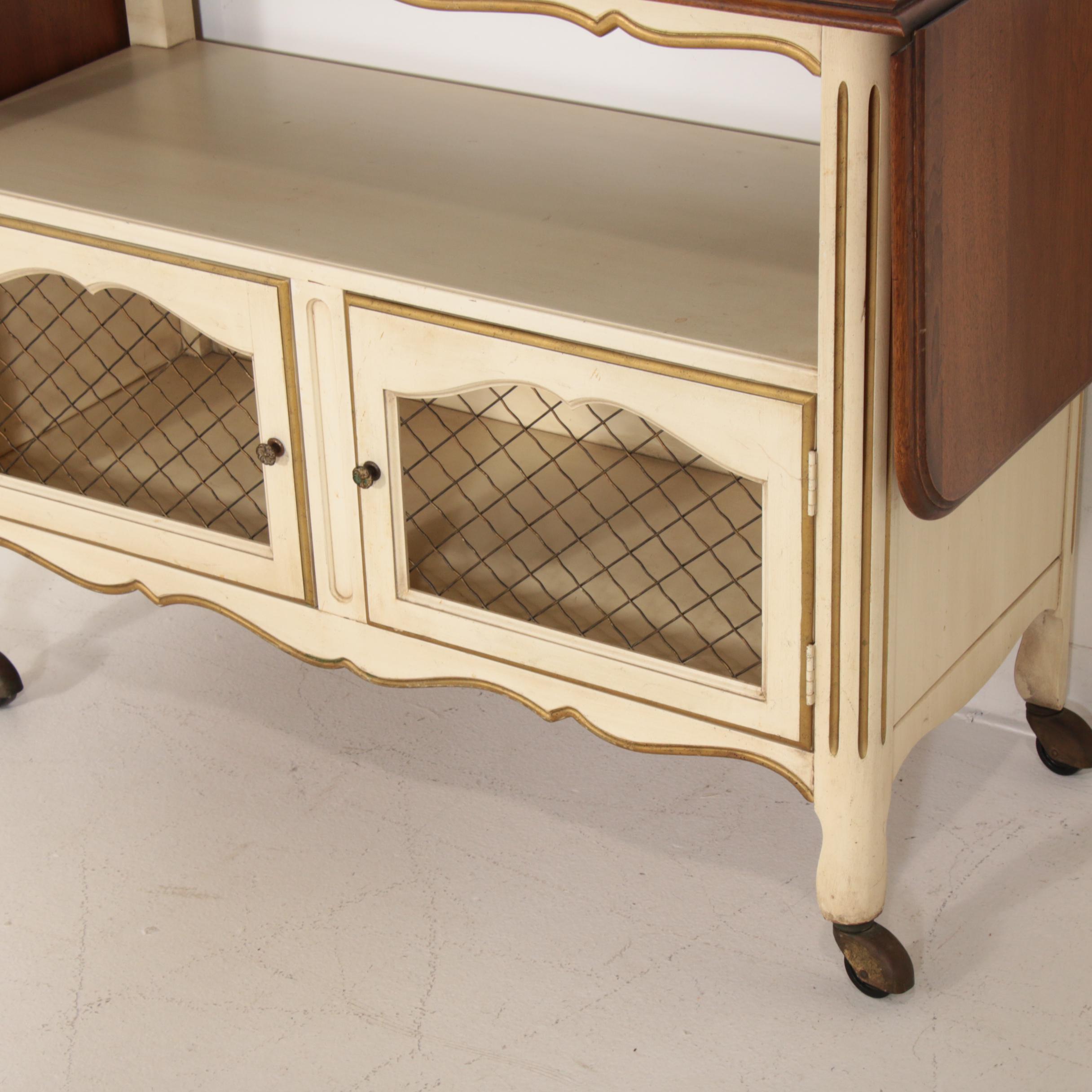 Davis Cabinet Co. French Provincial Style Painted Dining Set, Late 20th C.