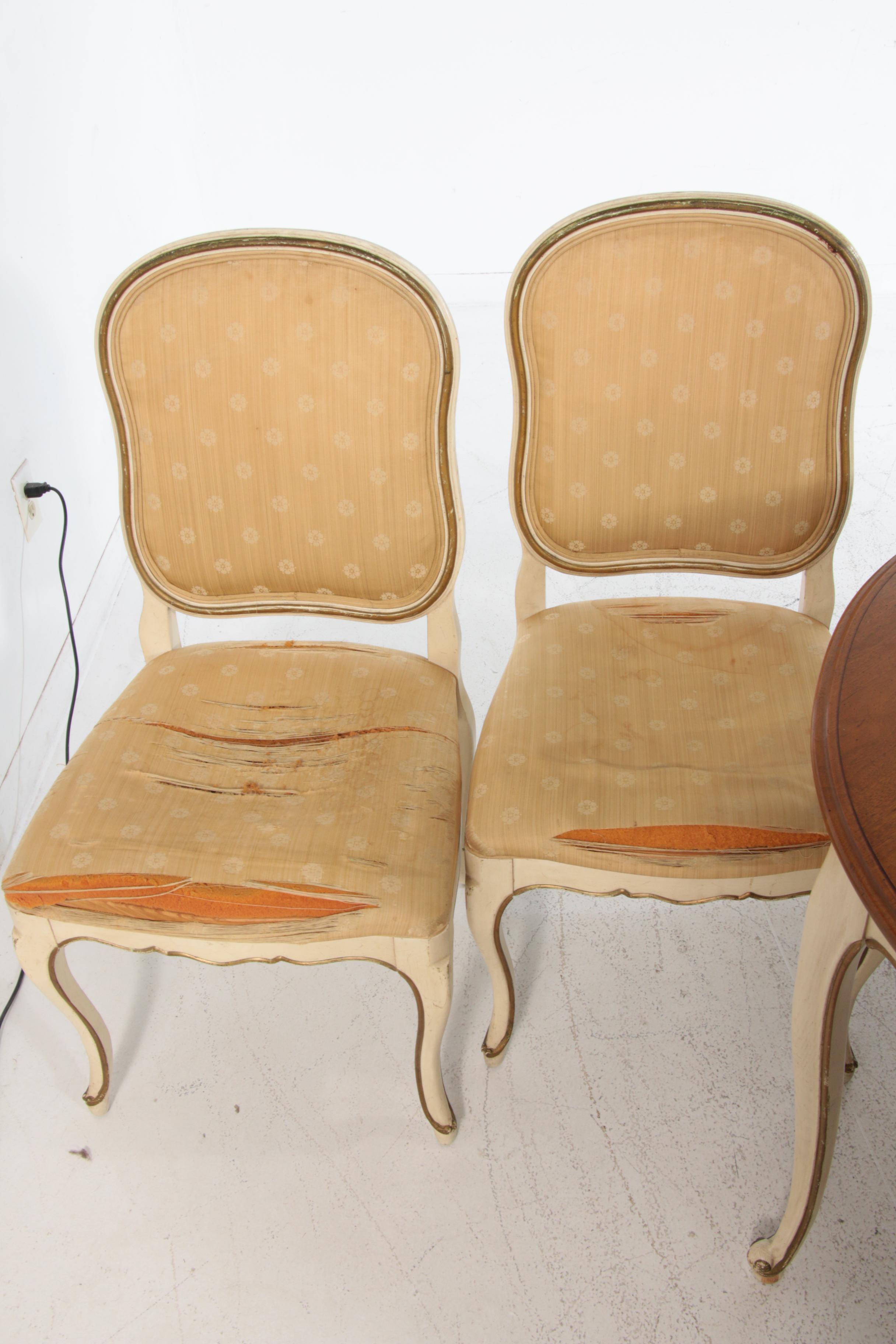 Davis Cabinet Co. French Provincial Style Painted Dining Set, Late 20th C.