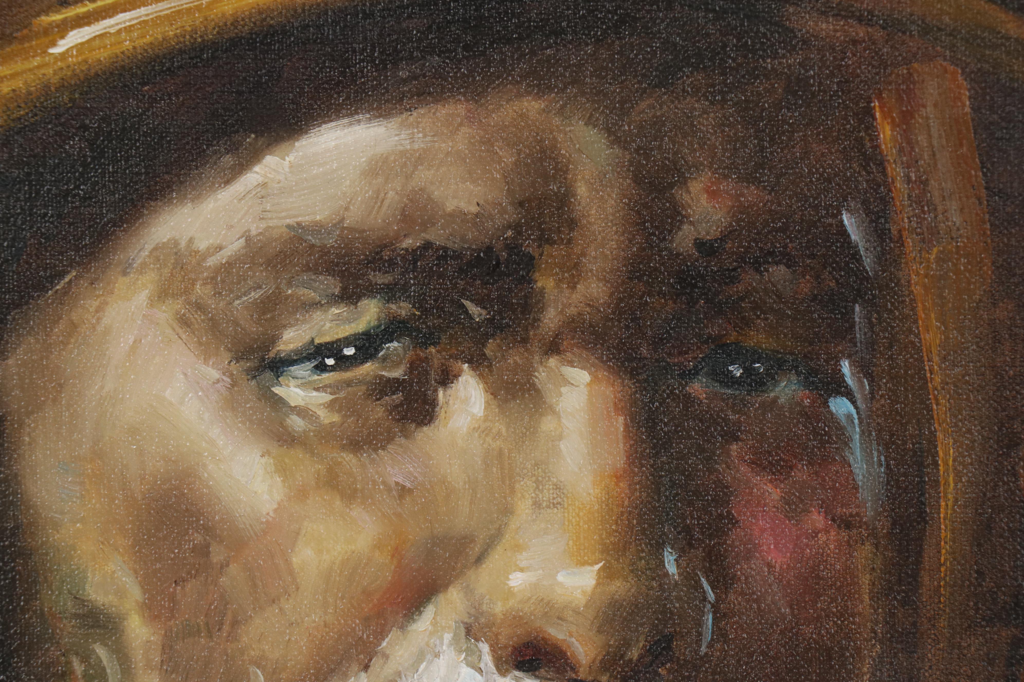 Roy Pierce Oil Painting after "The Man with the Golden Helmet"