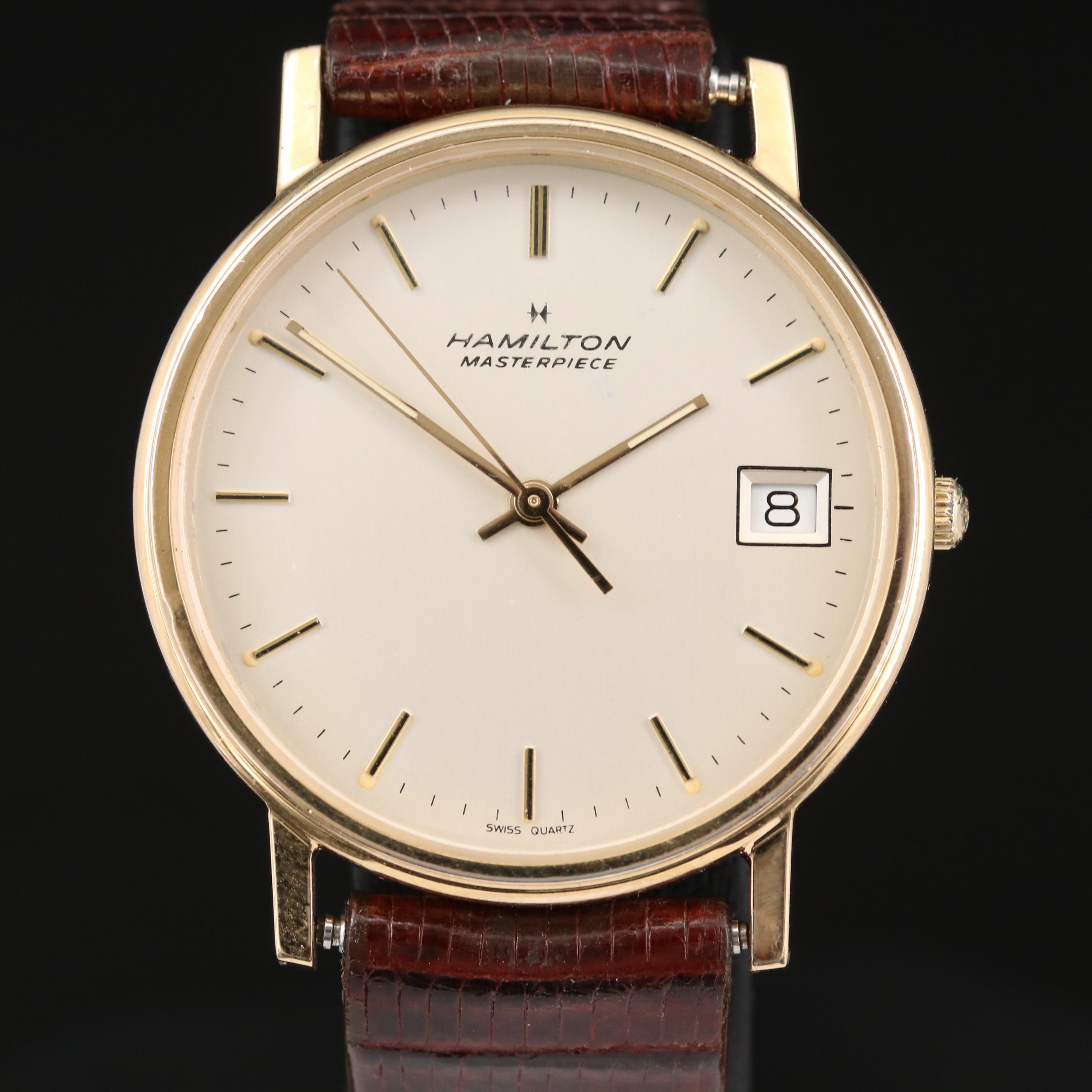 Hamilton Masterpiece 10K Gold Filled Quartz Watch, Vintage