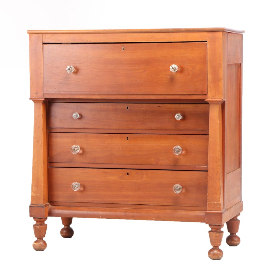 American Empire Cherry Chest of Drawers, Mid-19th Century