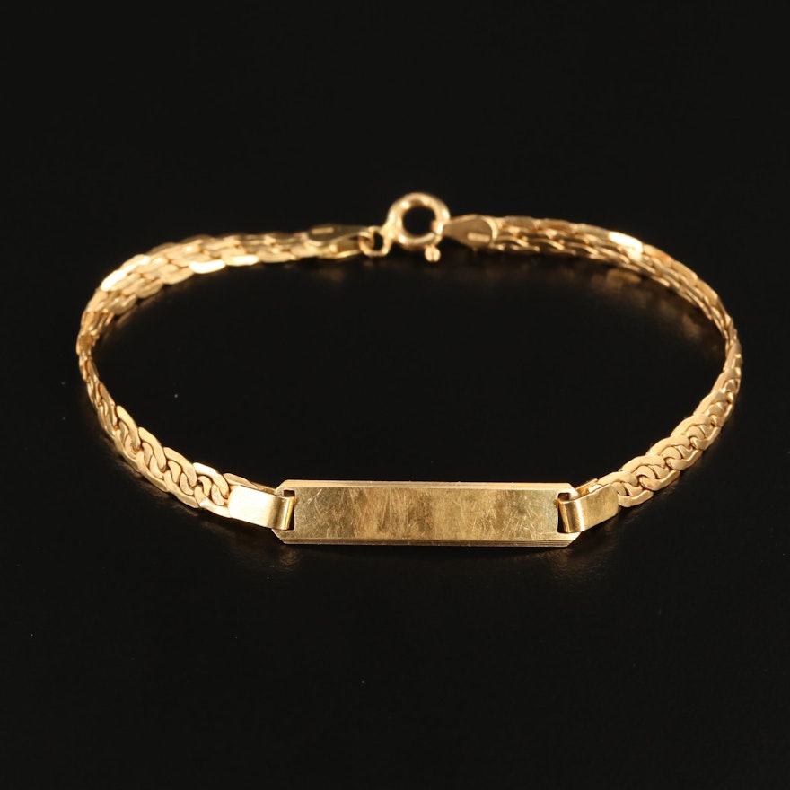 18K Yellow Gold ID Bracelet