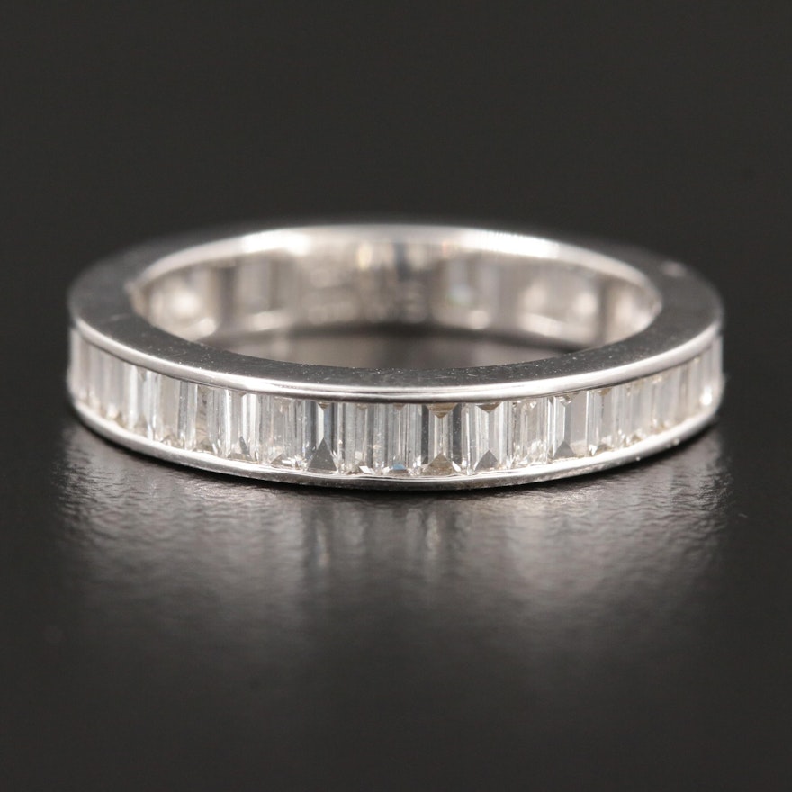 18K White Gold 1.48 CTW Diamond Channel Set Eternity Band