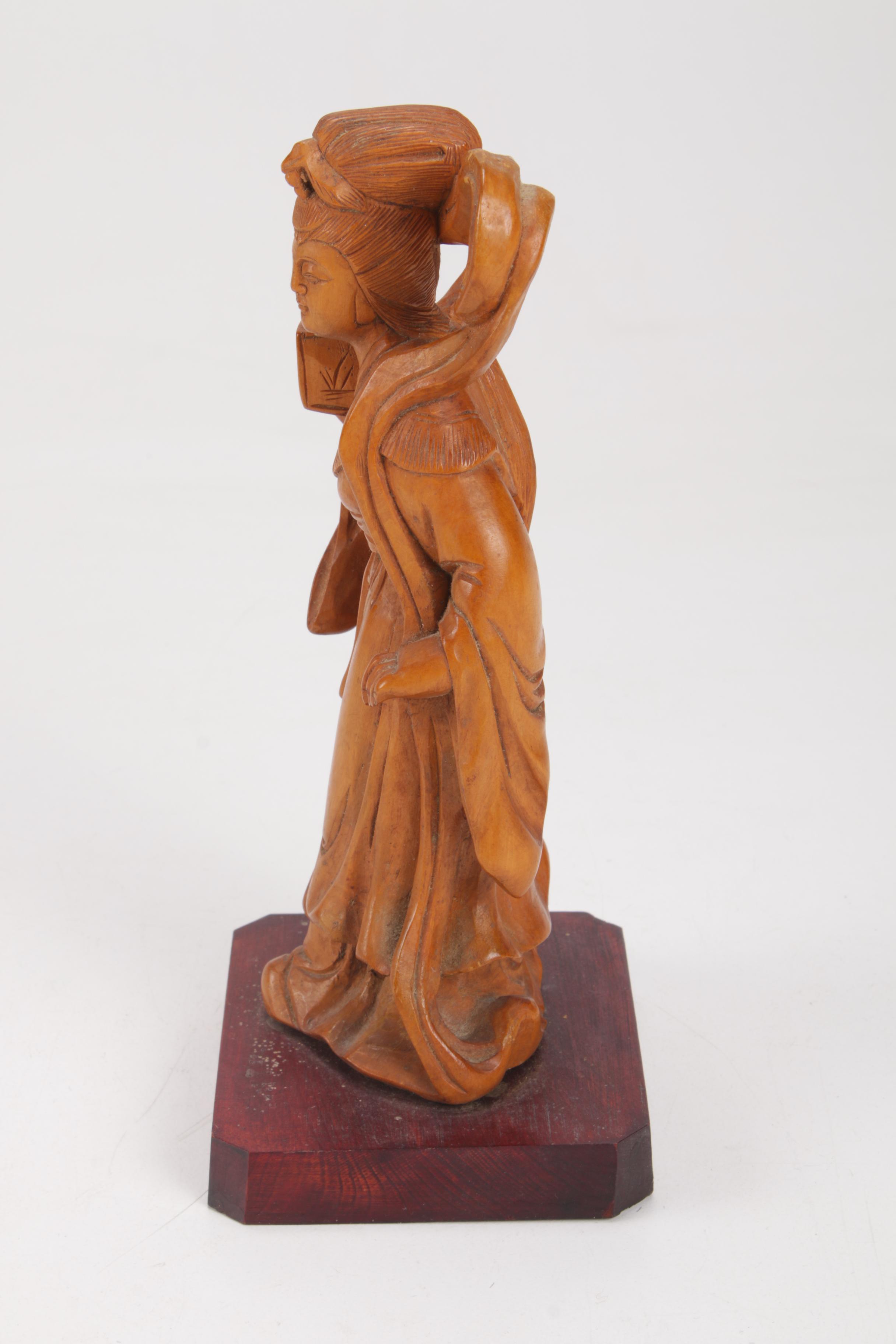 Chinese Boxwood Figural Carving, Mid-20th Century
