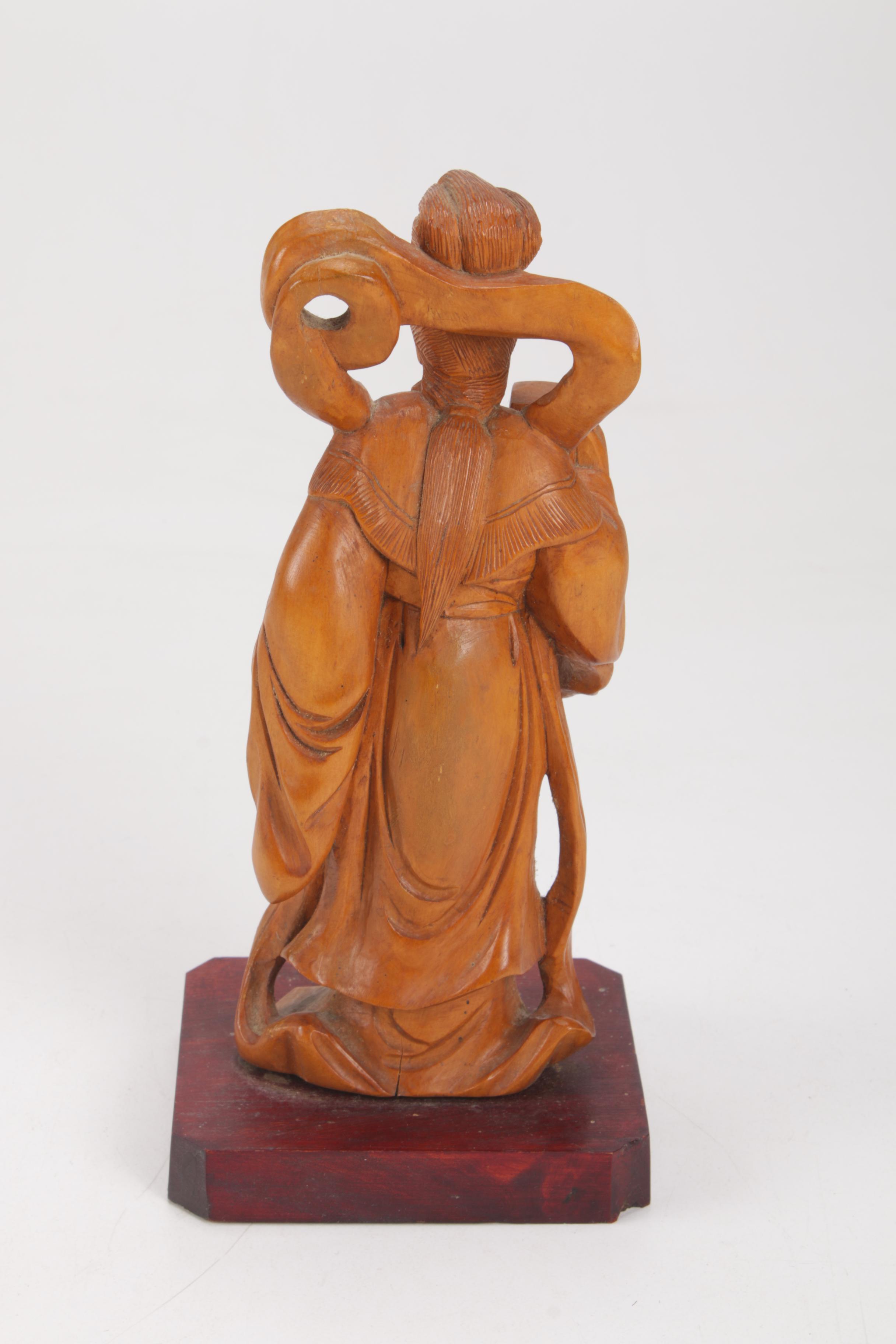 Chinese Boxwood Figural Carving, Mid-20th Century