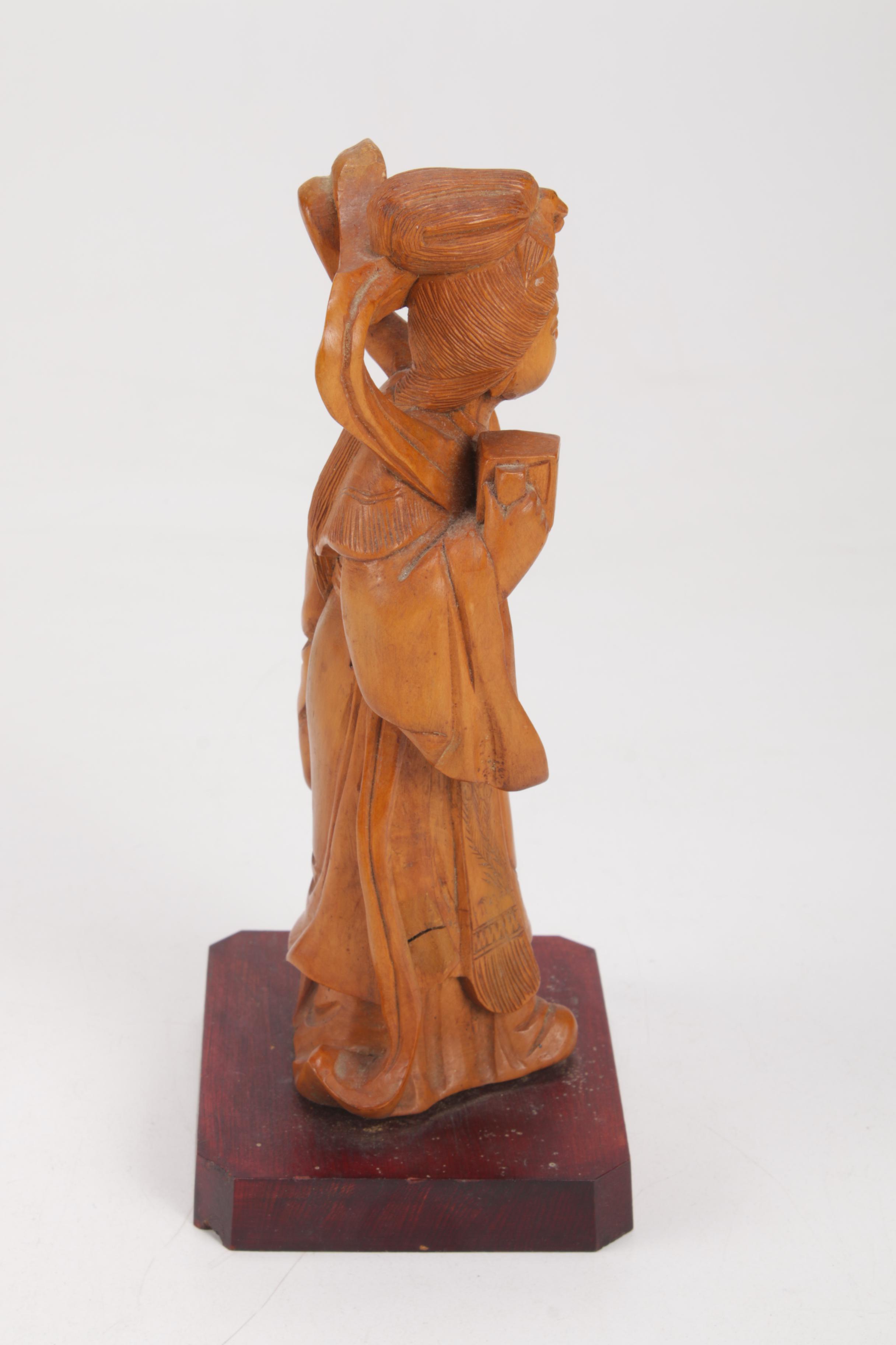 Chinese Boxwood Figural Carving, Mid-20th Century