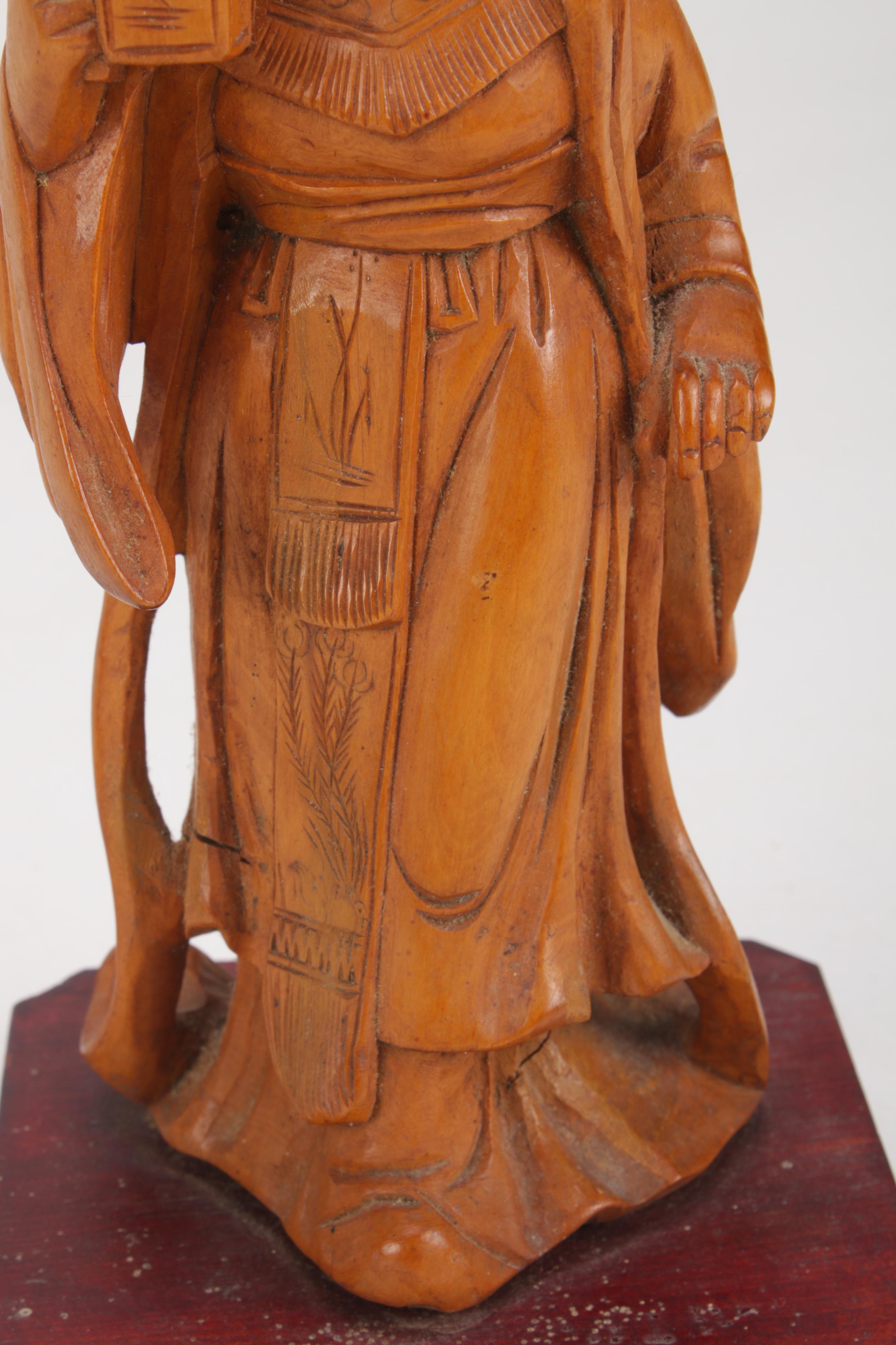 Chinese Boxwood Figural Carving, Mid-20th Century