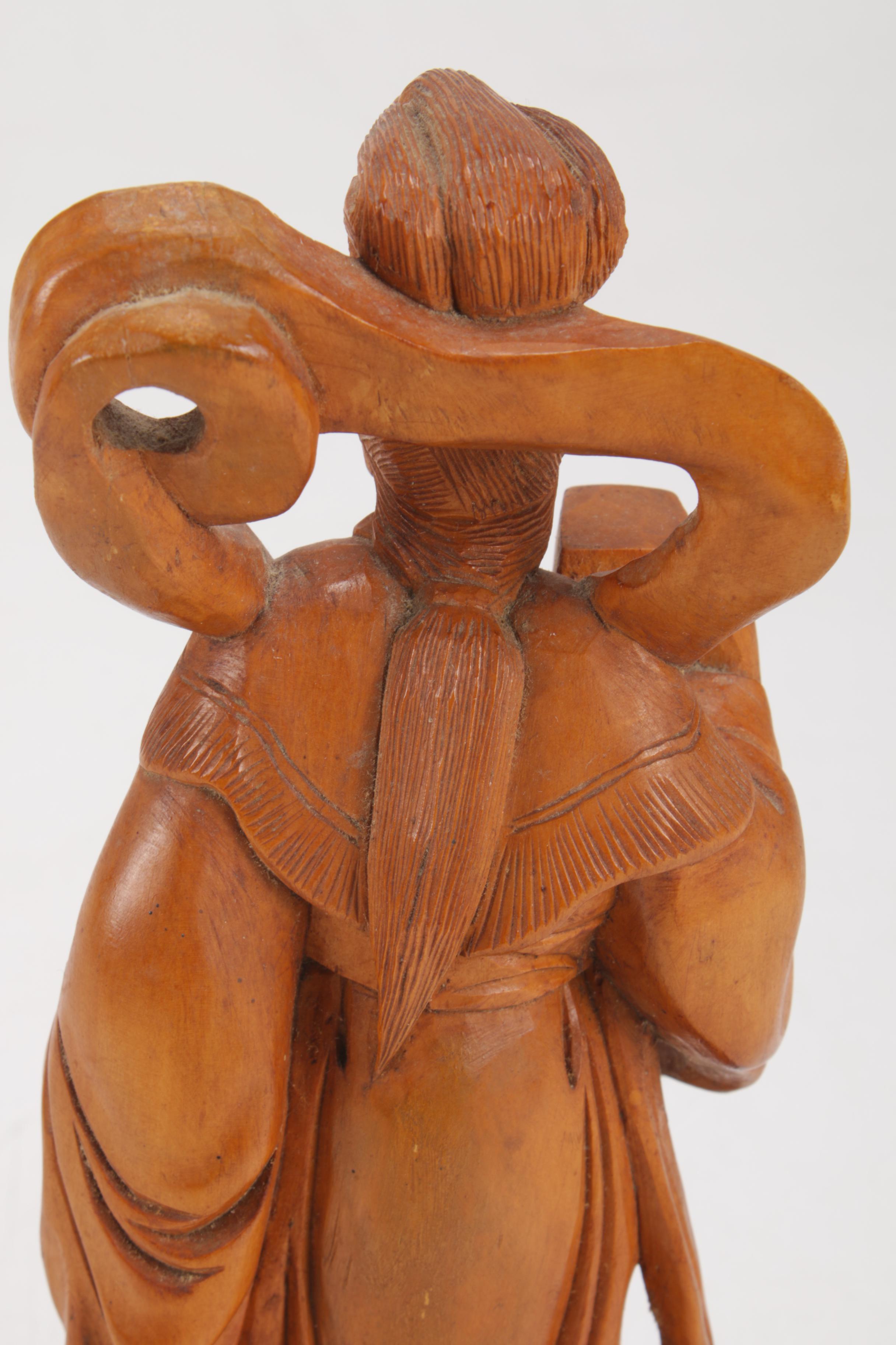 Chinese Boxwood Figural Carving, Mid-20th Century
