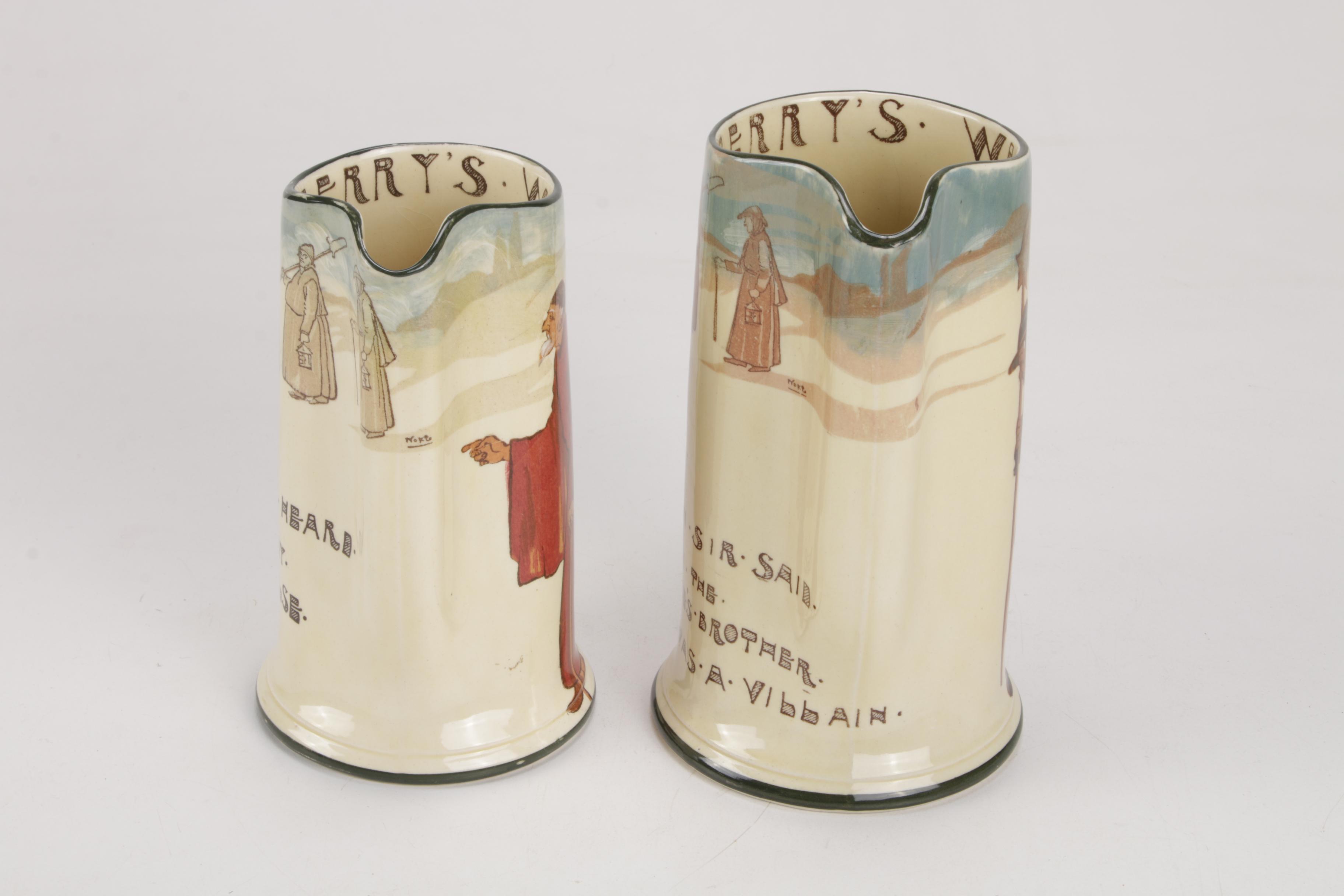 Royal Doulton “Doc Berry’s Watch” Earthenware Tankard Pitchers