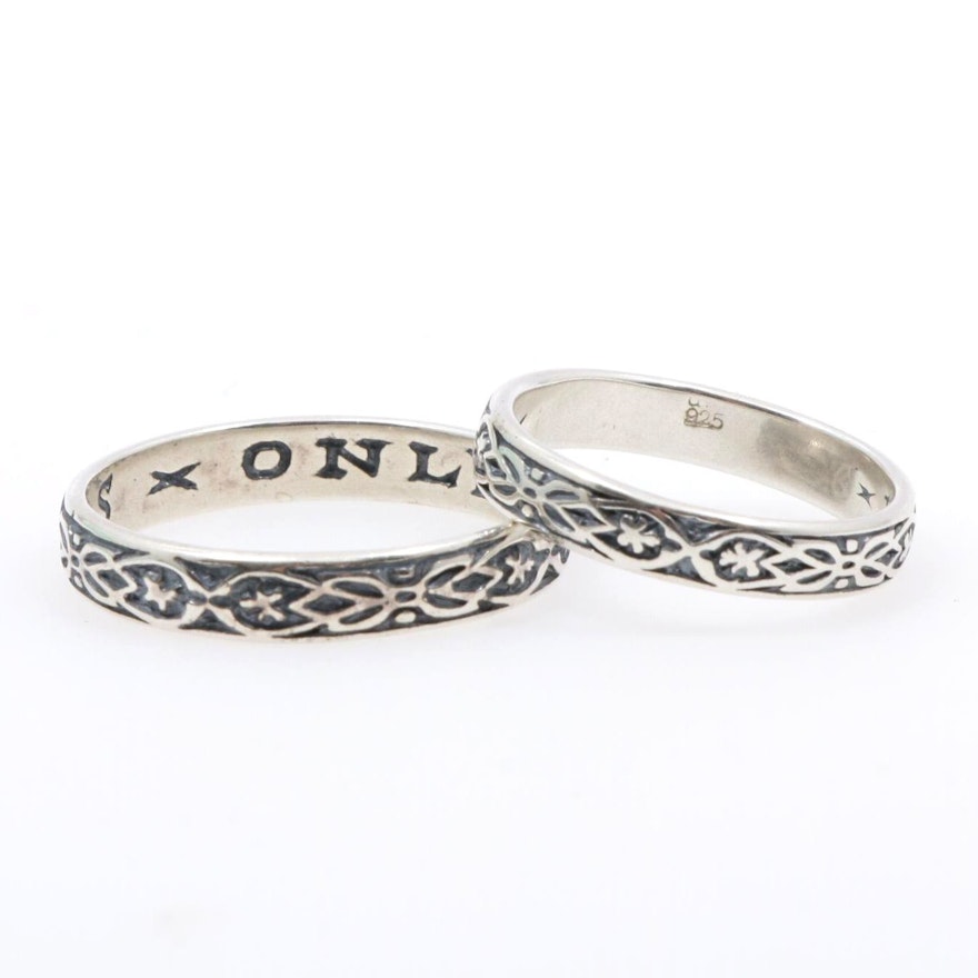 Sterling Silver Knot Motif Rings