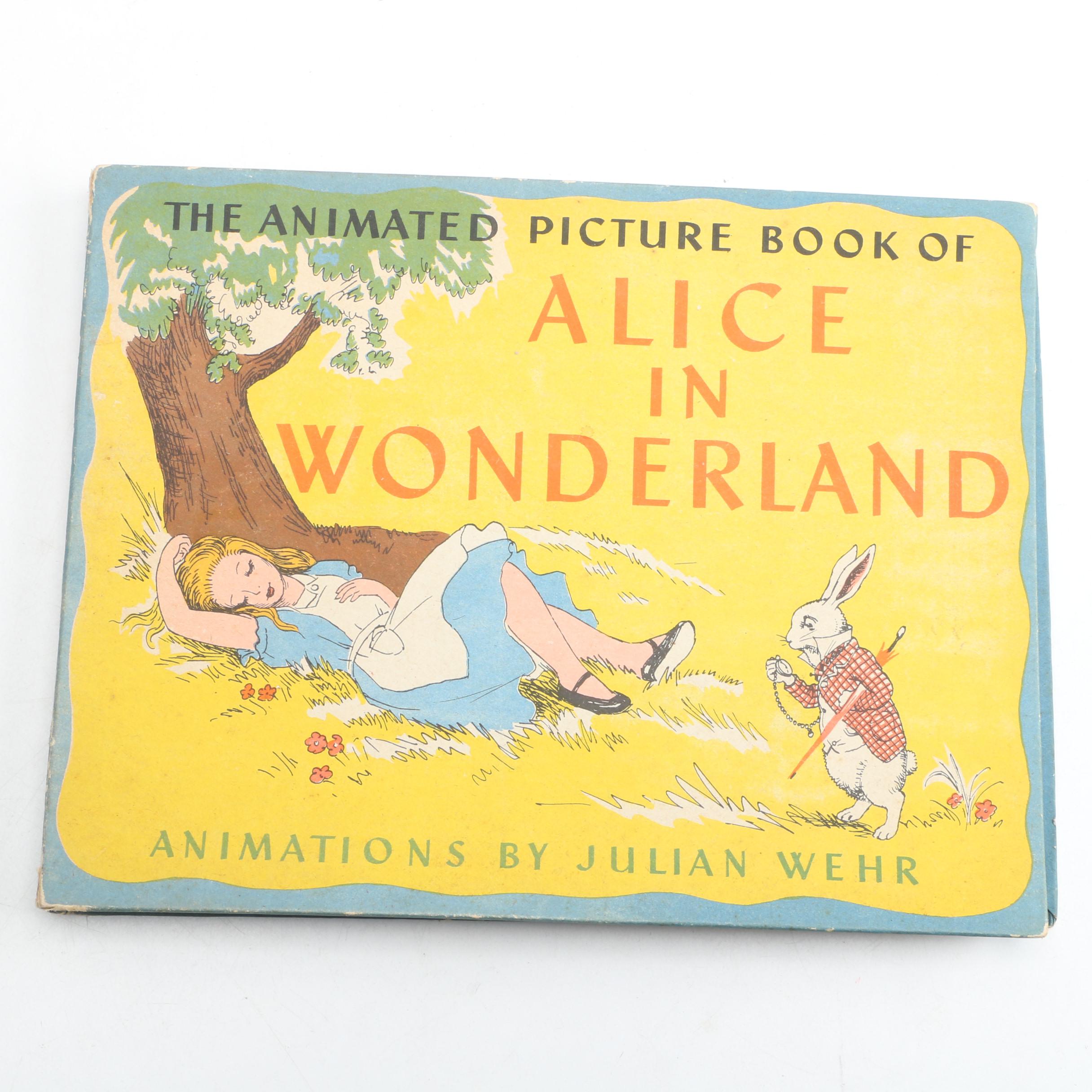 Manipulative Books "Alice in Wonderland" and "Peter Rabbit the Magician", 1940s