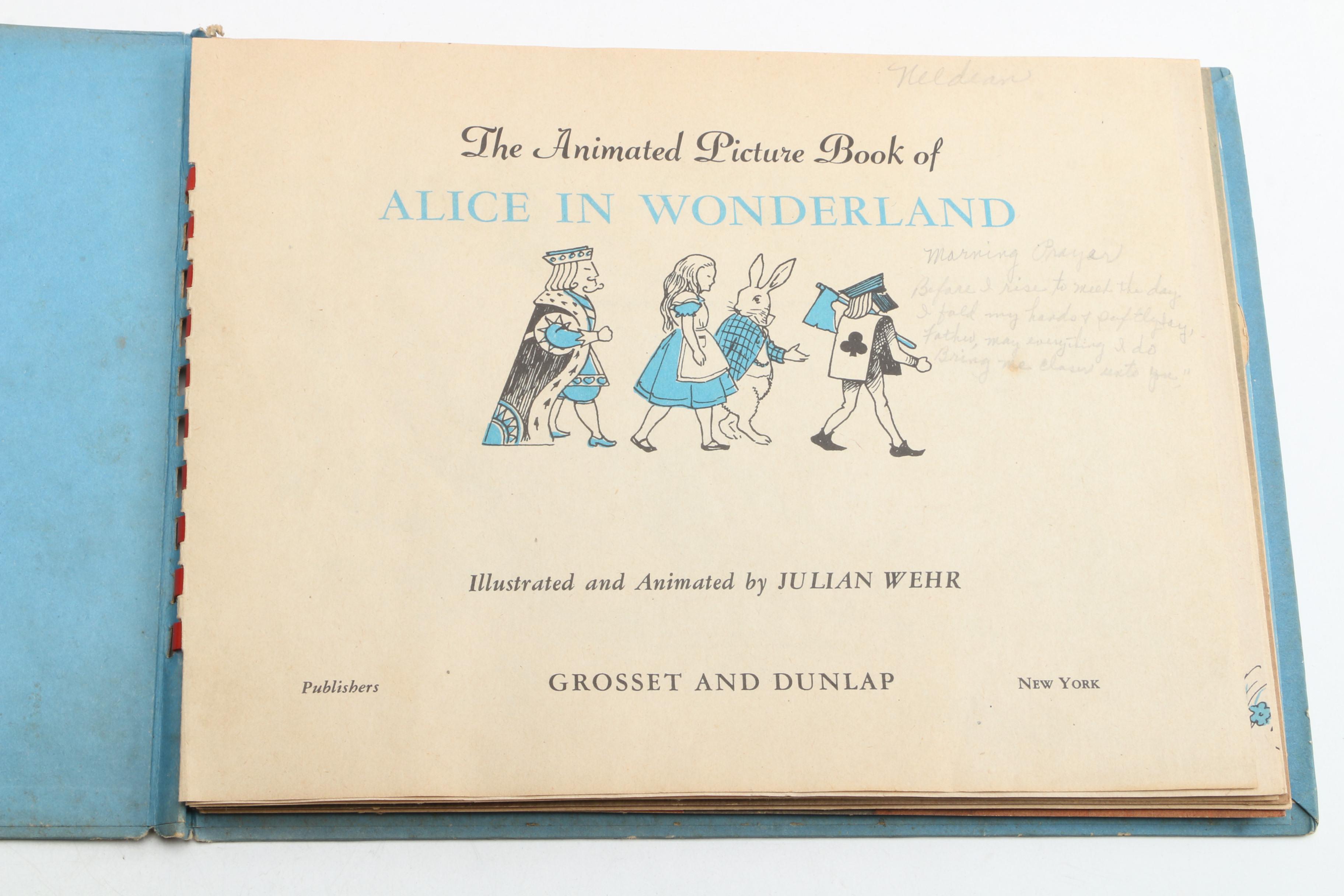 Manipulative Books "Alice in Wonderland" and "Peter Rabbit the Magician", 1940s