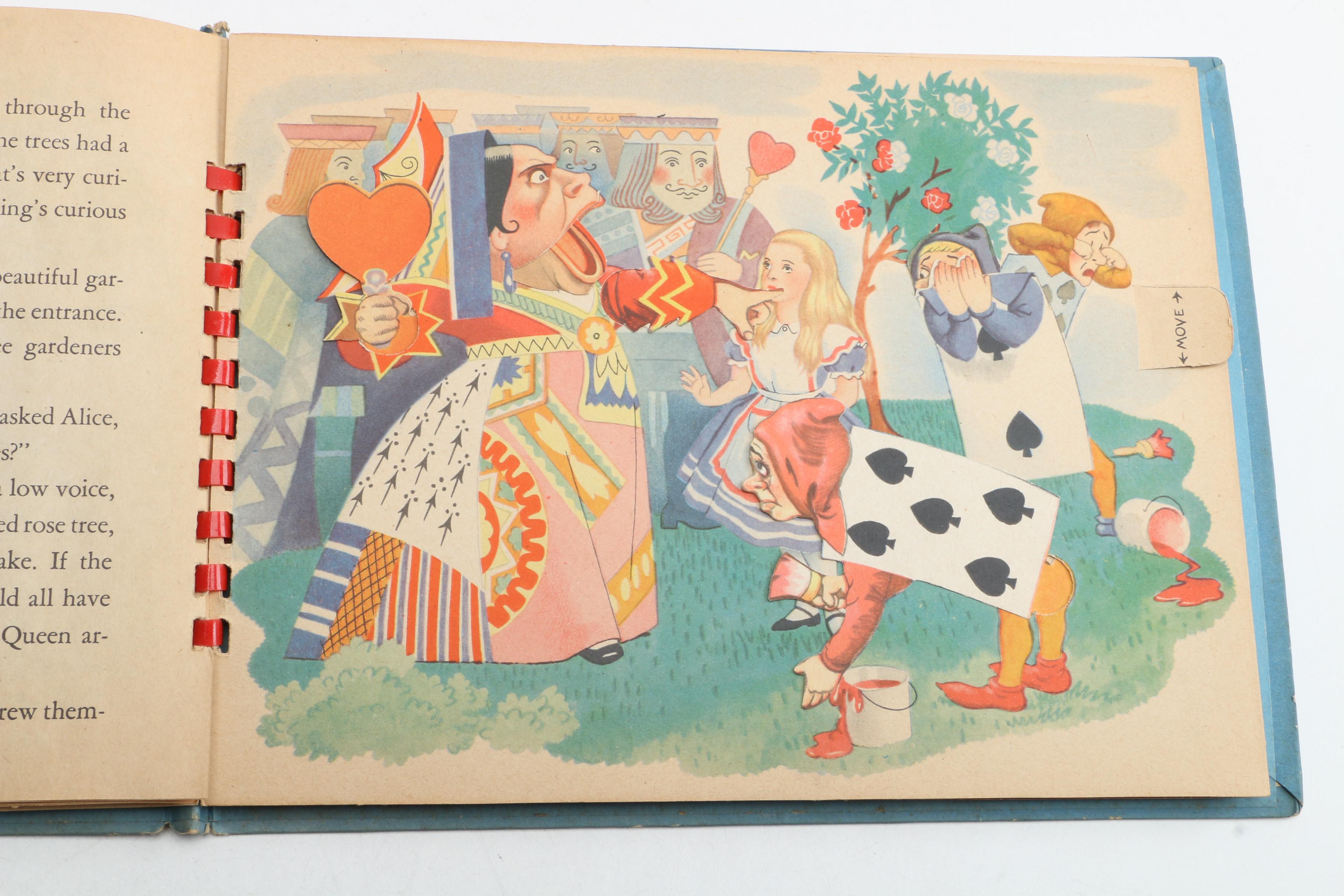 Manipulative Books "Alice in Wonderland" and "Peter Rabbit the Magician", 1940s