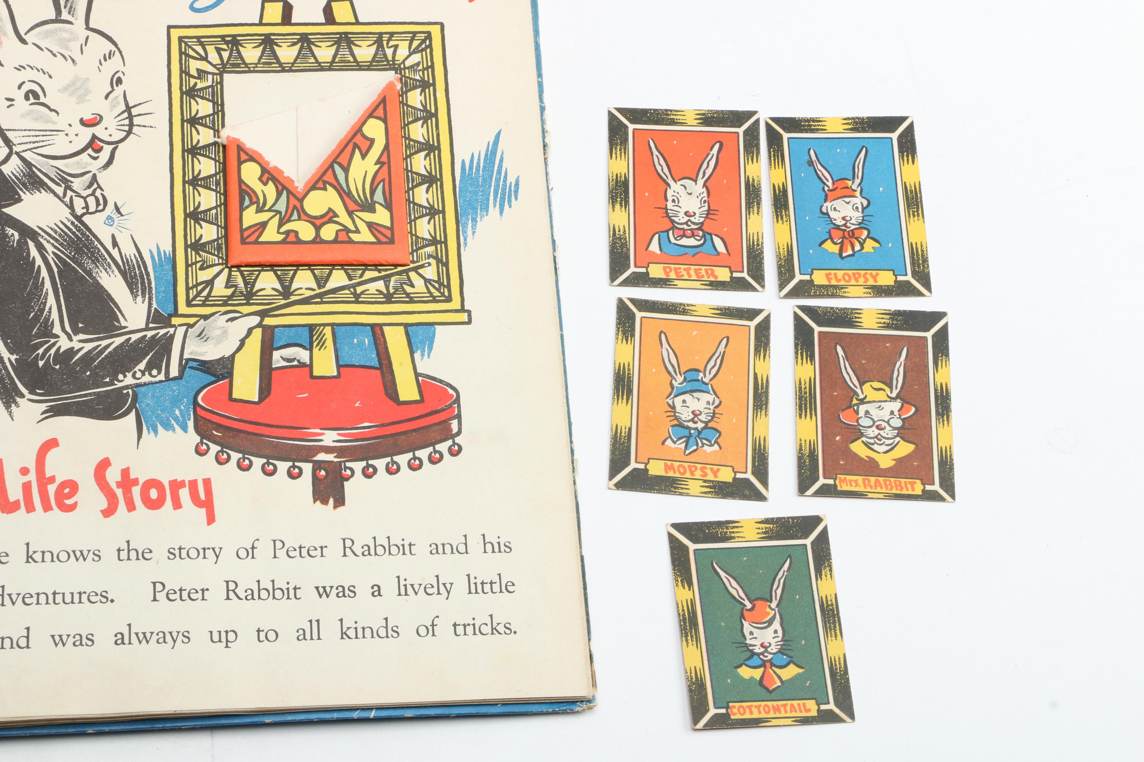 Manipulative Books "Alice in Wonderland" and "Peter Rabbit the Magician", 1940s