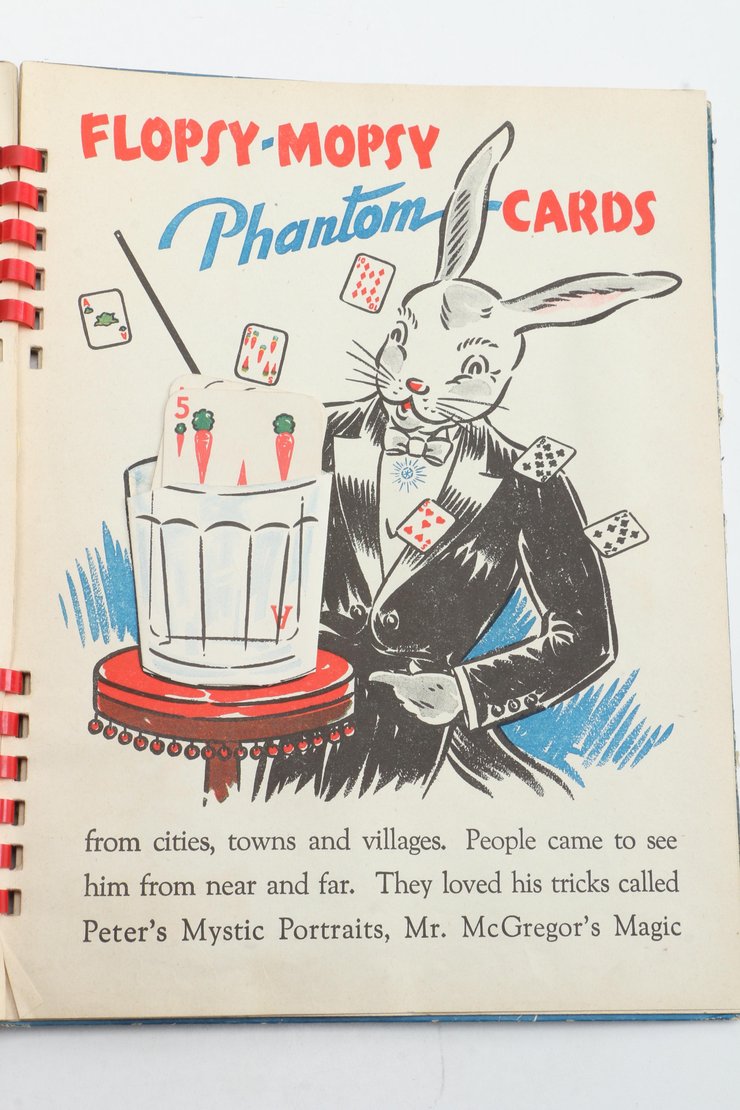 Manipulative Books "Alice in Wonderland" and "Peter Rabbit the Magician", 1940s