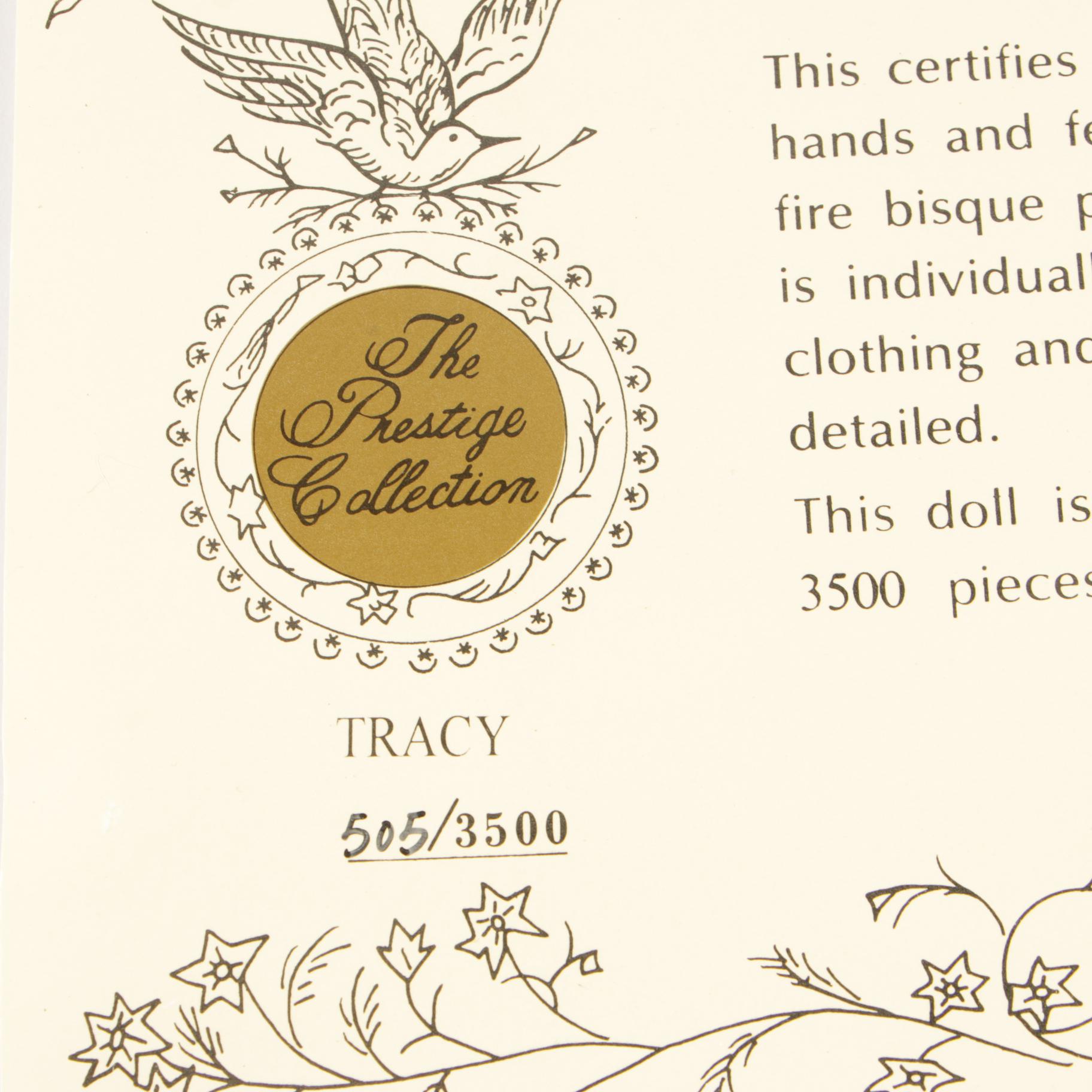 Kingstate The Dollcrafter "Tracy" Prestige Collection Porcelain Doll