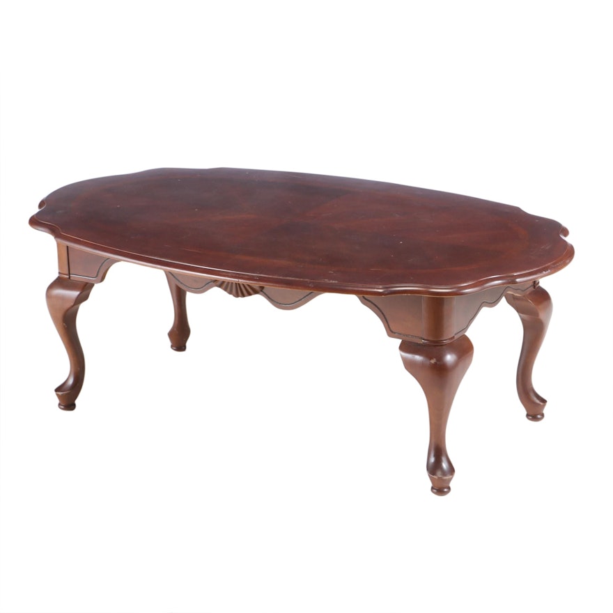 Queen Anne Style Cherry-Stained Coffee Table, Late 20th Century