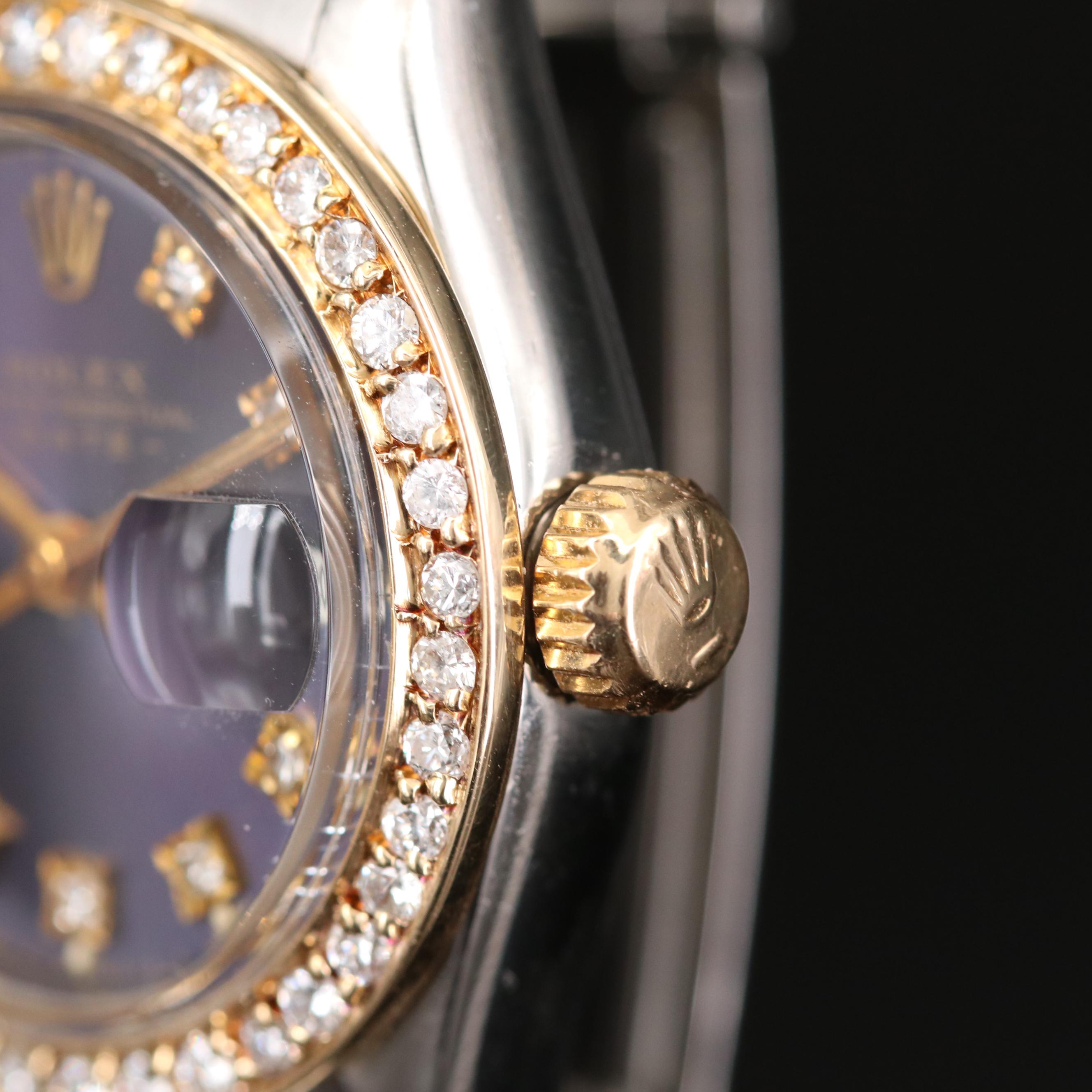 Rolex Oyster Perpetual Datejust 14K Gold, Diamond and Stainless Steel Watch