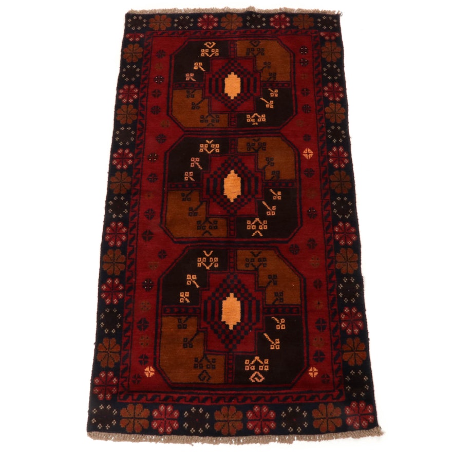 3'5 x 6'7 Hand-Knotted Afghani Baluch Rug