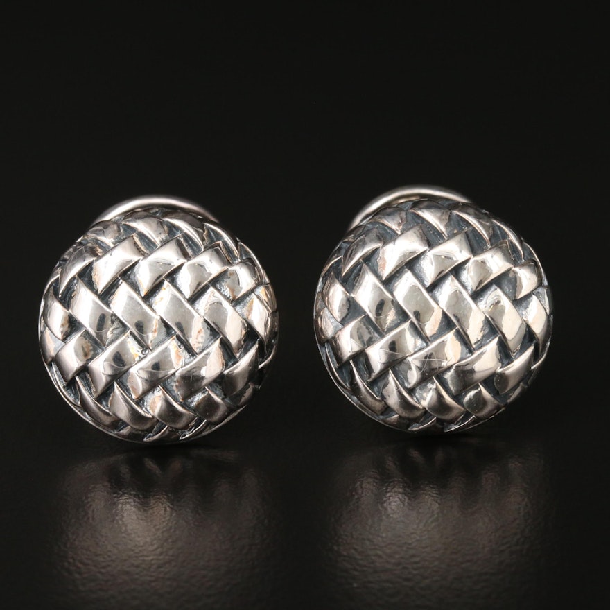 Scott Kay Sterling Silver Basketweave Cufflinks