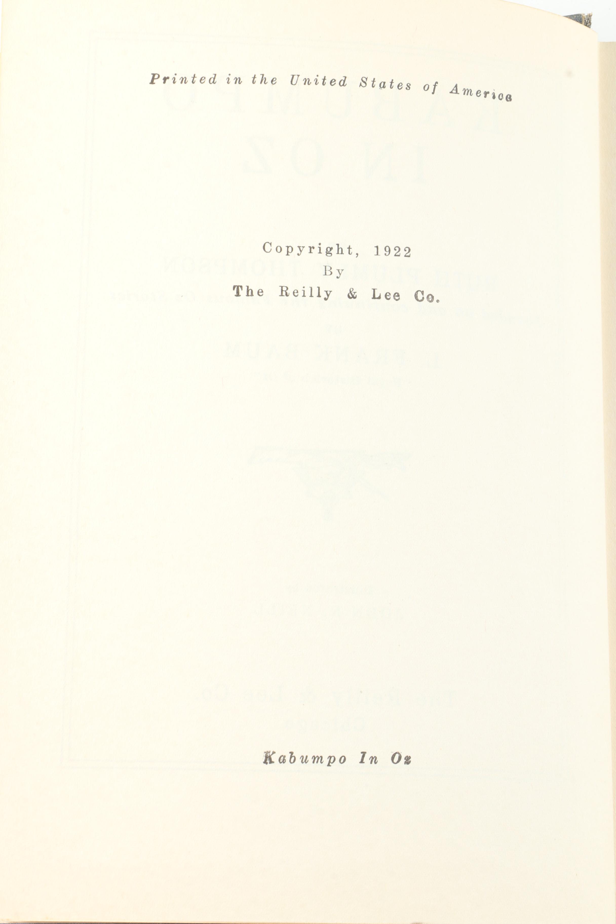 Vintage "Wizard of Oz" Book Collection featuring "The Scarecrow of Oz"