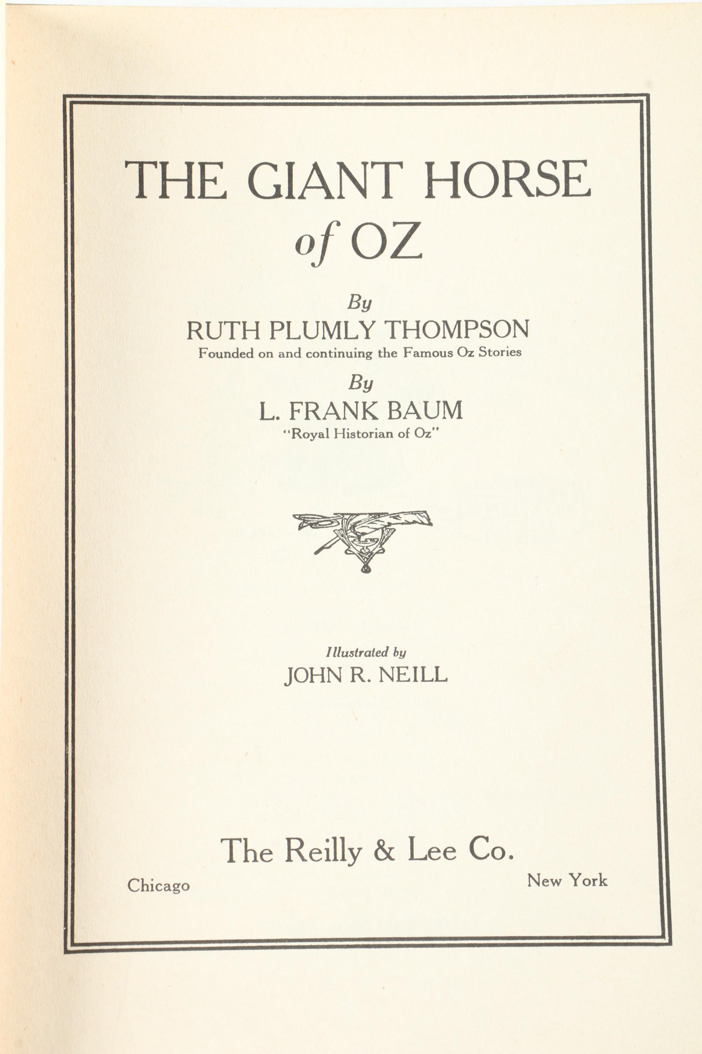 Vintage "Wizard of Oz" Book Collection featuring "The Road to Oz"