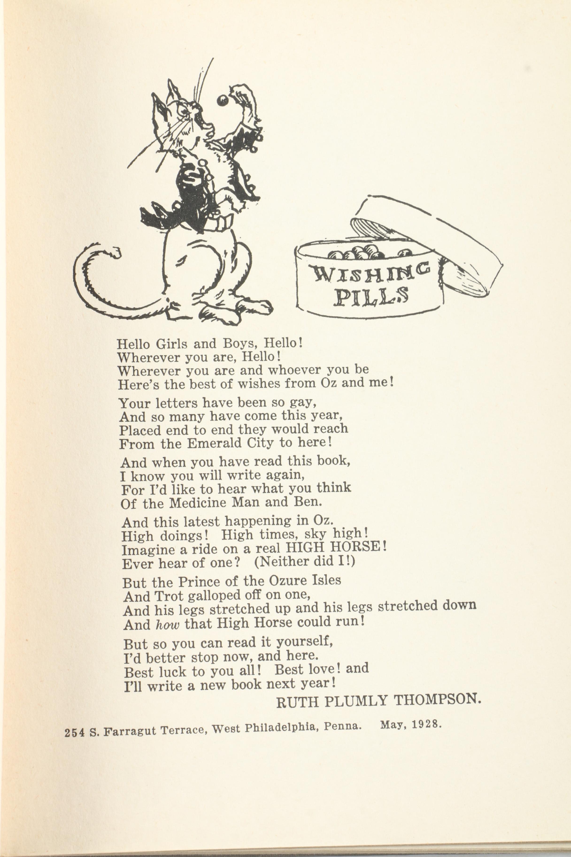 Vintage "Wizard of Oz" Book Collection featuring "The Road to Oz"