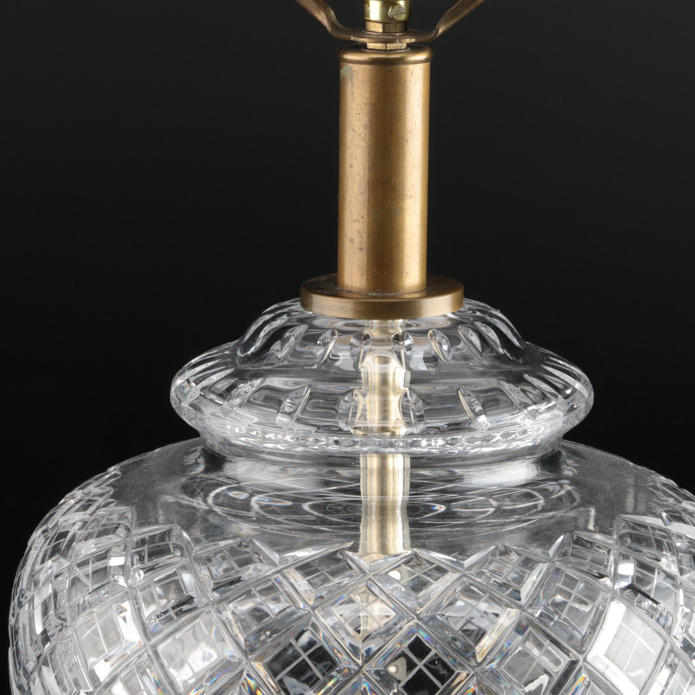 Waterford Crystal "Lismore" Table Lamp and a Pair of Waterford Table Lamps